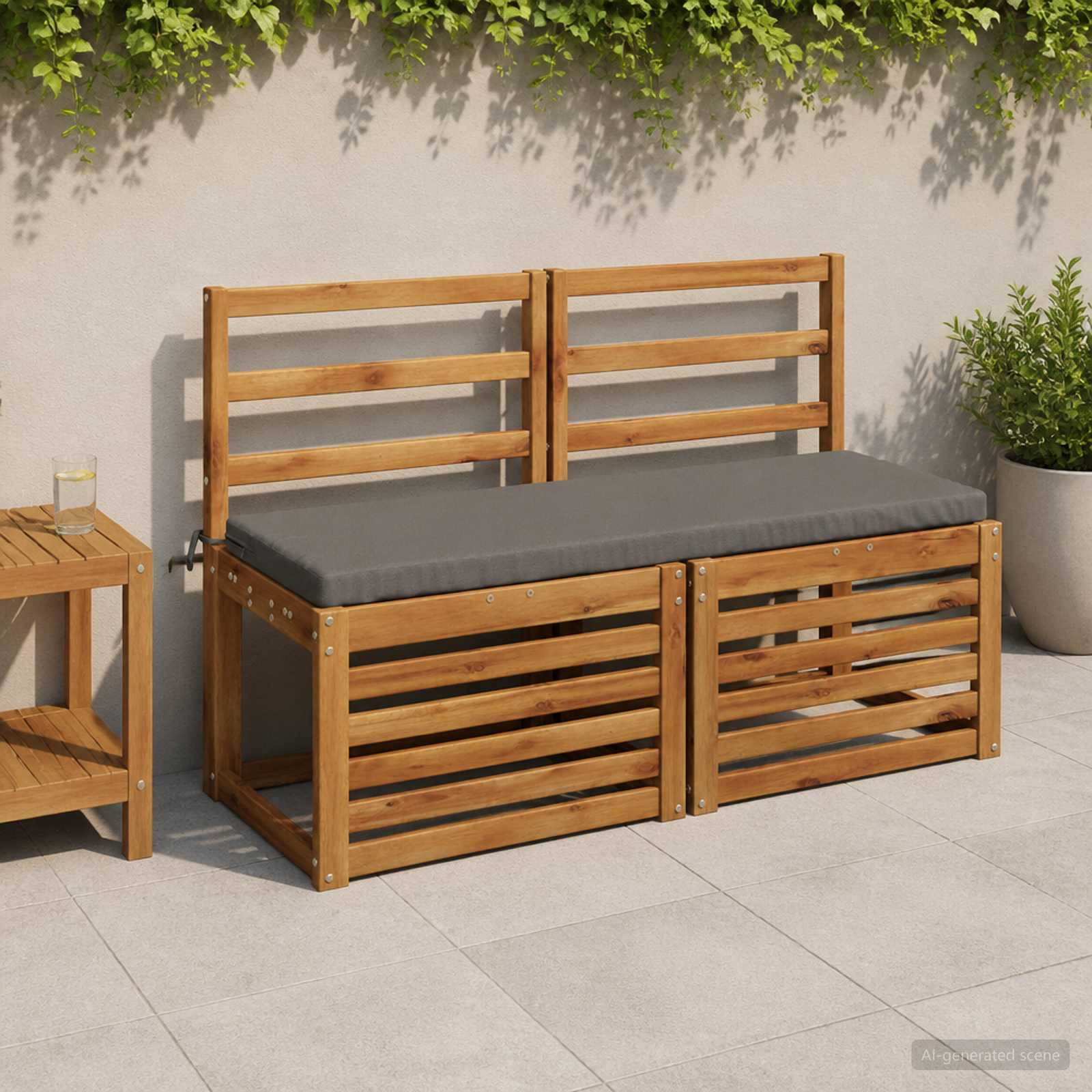 Cuscini per Panchina a 2 Pezzi SOEST 2 pz 100% Poliestere