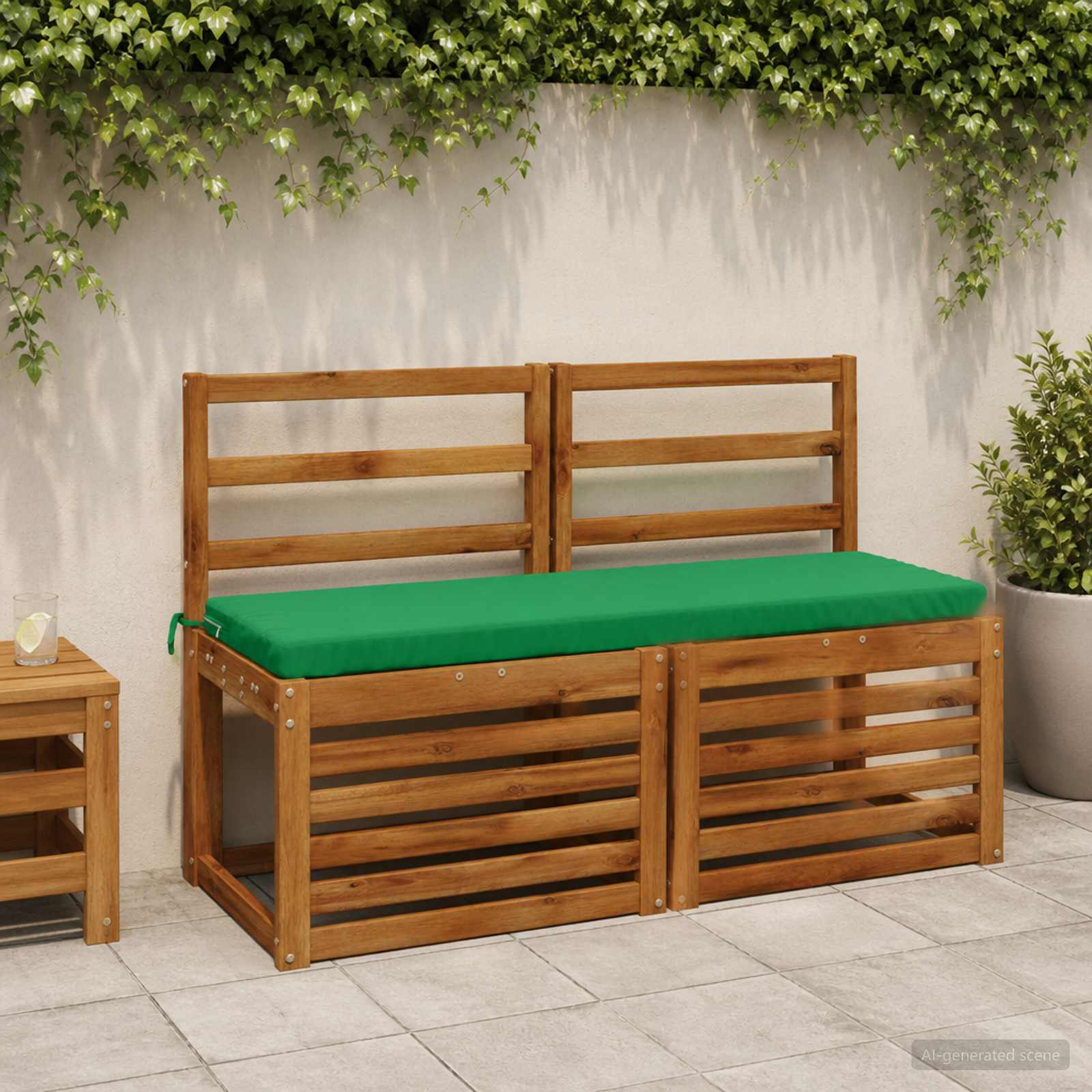 Cuscino per panchina SOEST 100% Poliestere Verde