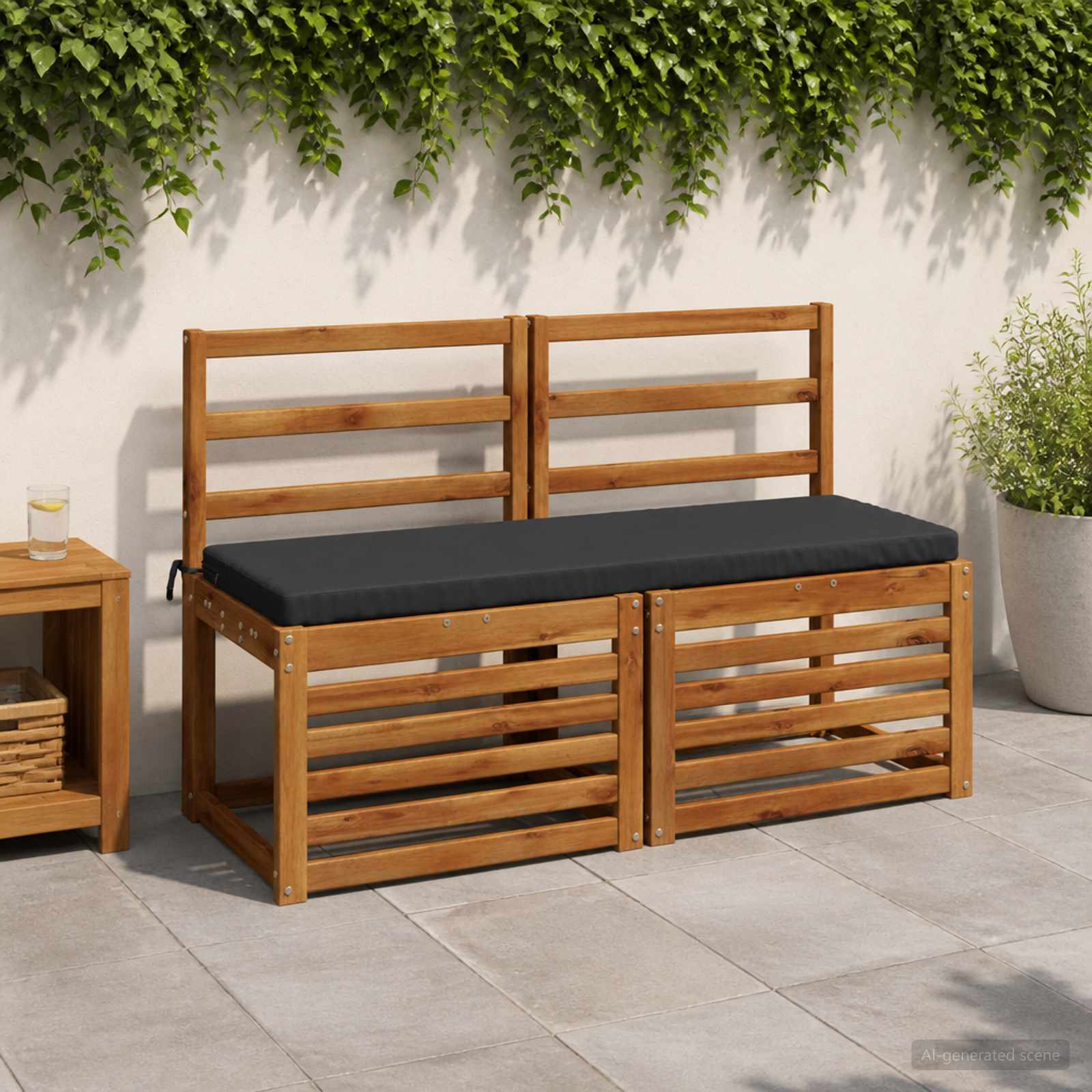 Cuscino per panchina SOEST 100% Poliestere Blu Scuro