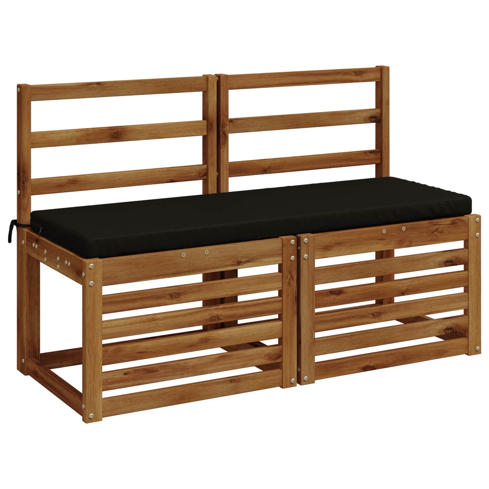 Cuscino per panchina SOEST 100% Poliestere Nero 110 x 40 x 5 cm