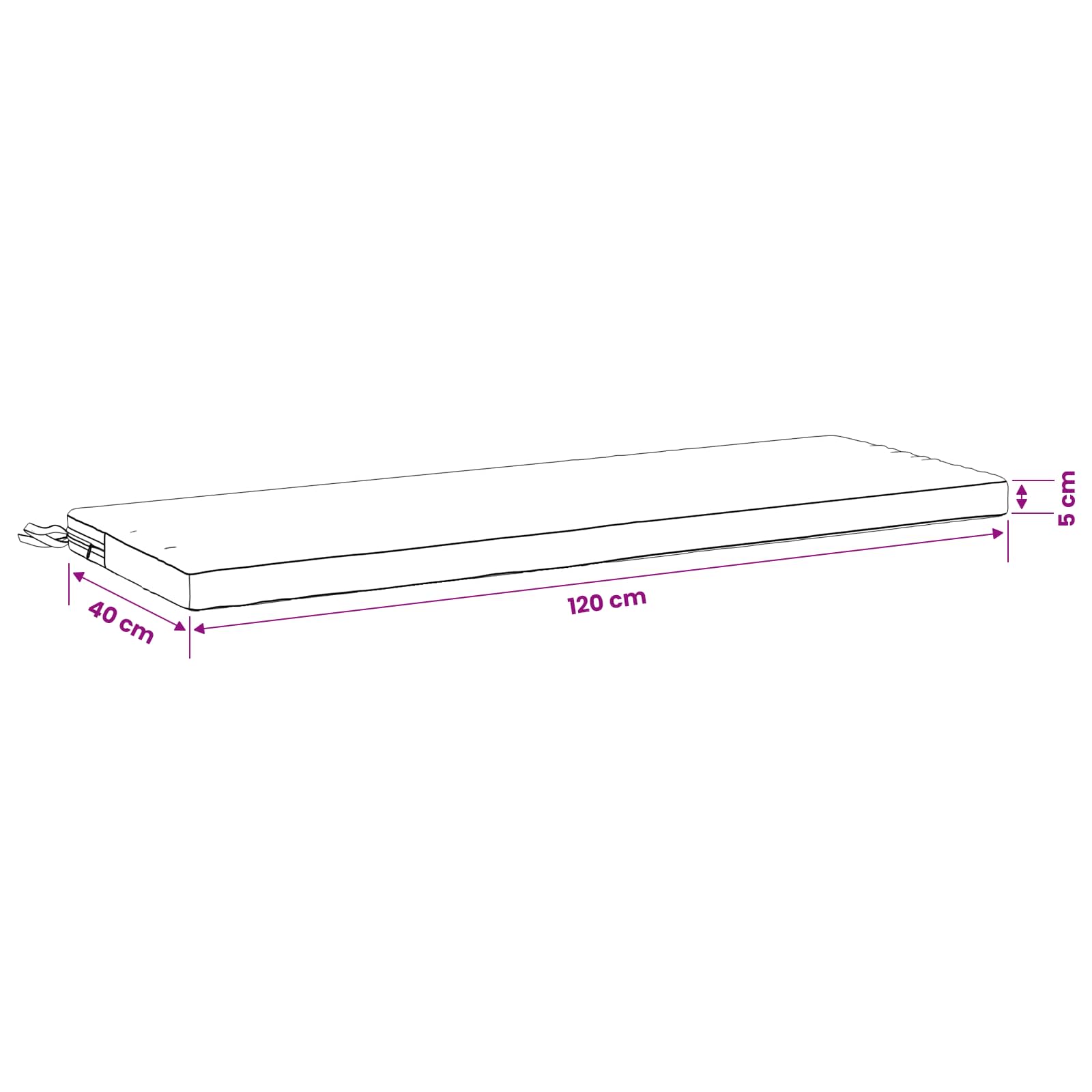 Cuscino per panchina SOEST 100% Poliestere Azzurro