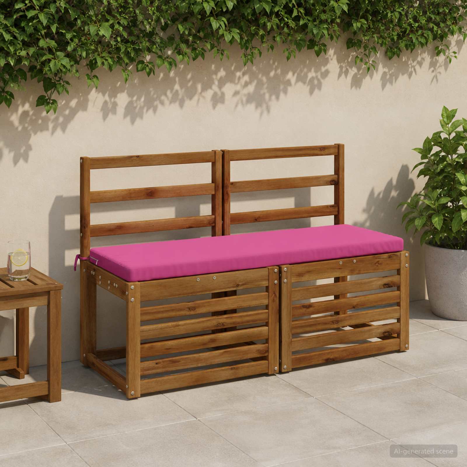 Cuscino per panchina SOEST 100% Poliestere Rosa 120 x 40 x 5 cm