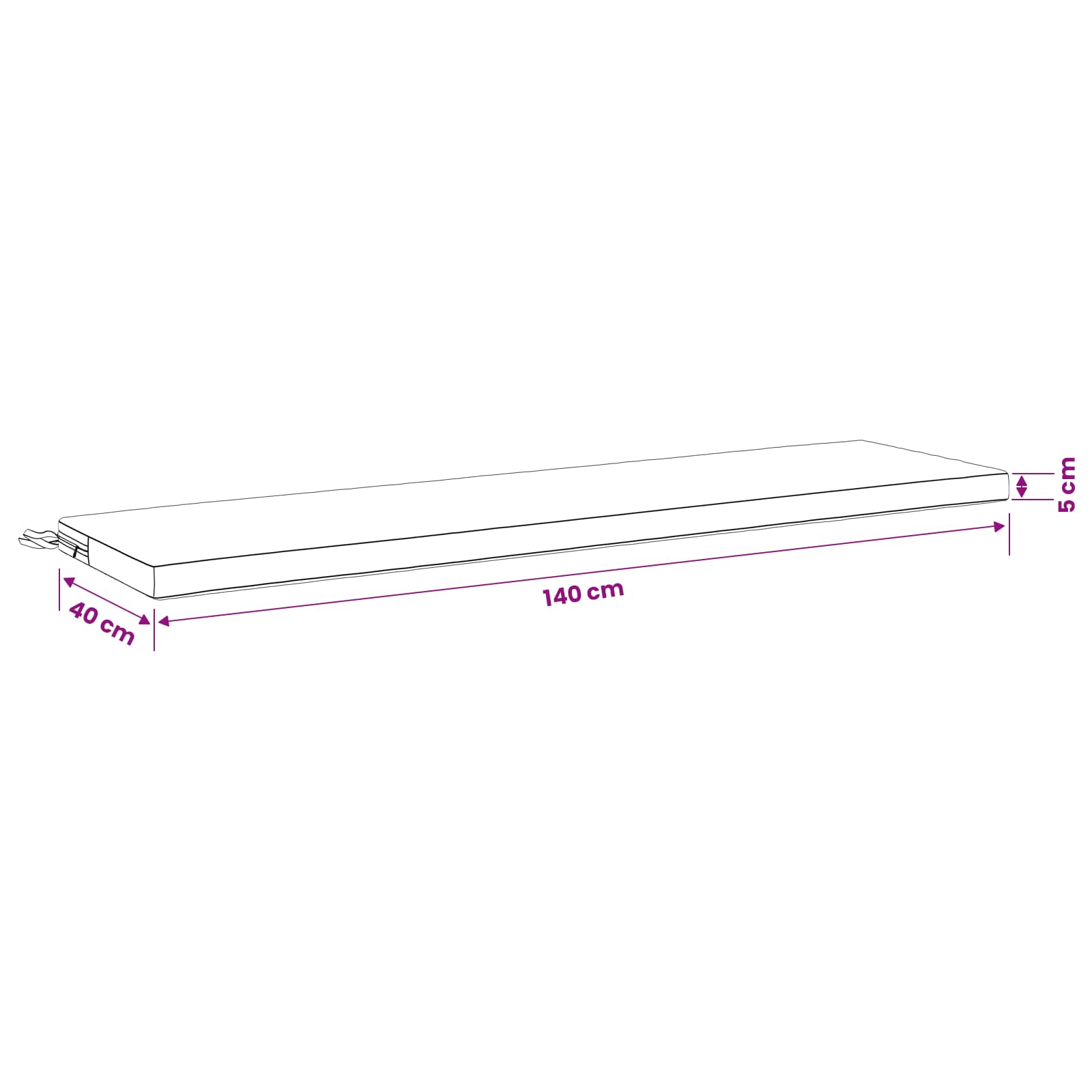Cuscini per Panchina a 2 Pezzi SOEST 2 pz 100% Poliestere