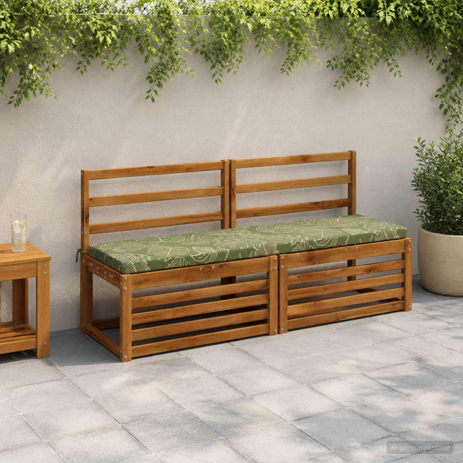Cuscino per panchina SOEST 100% Poliestere Design a foglia