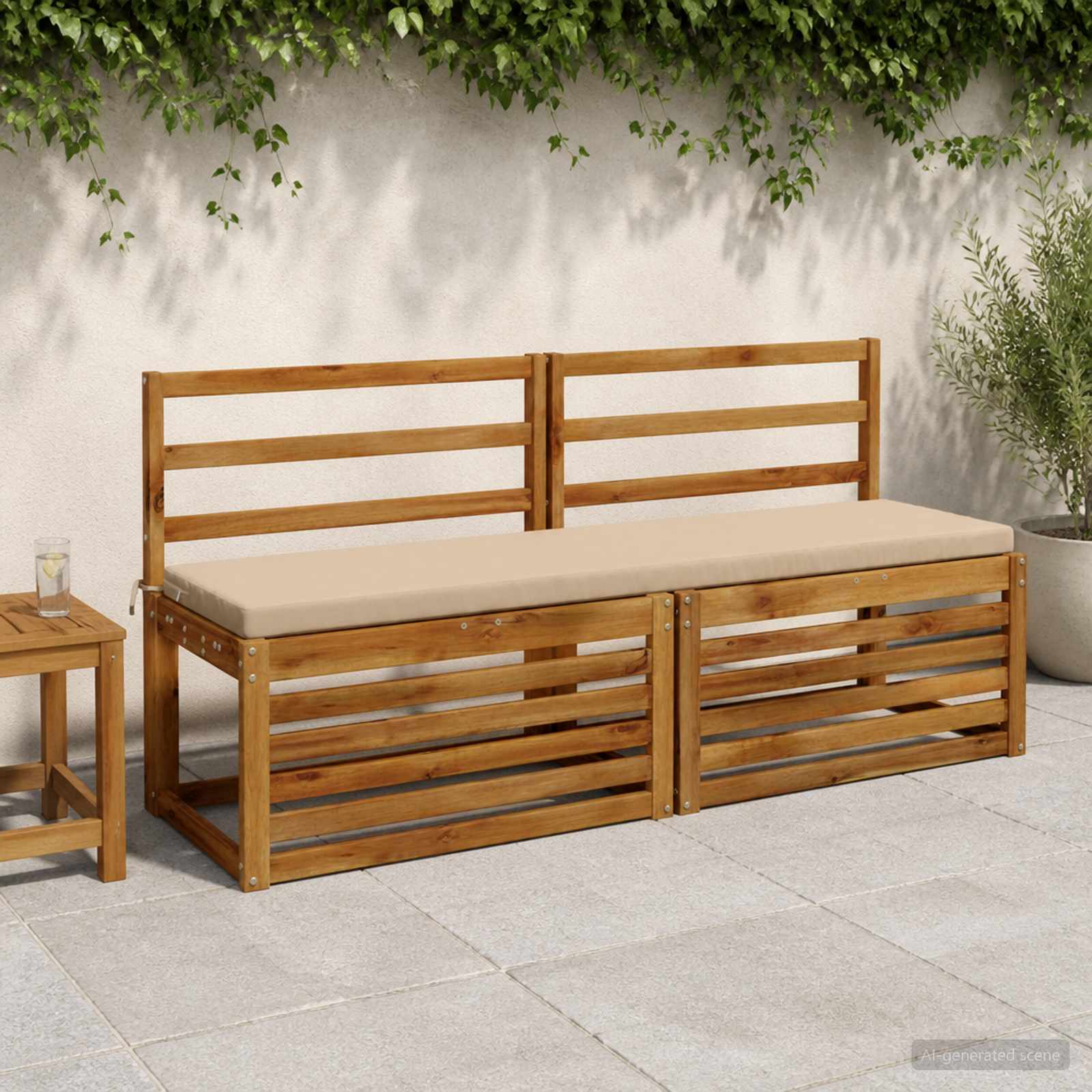 Cuscino per panchina SOEST 100% Poliestere Sabbia