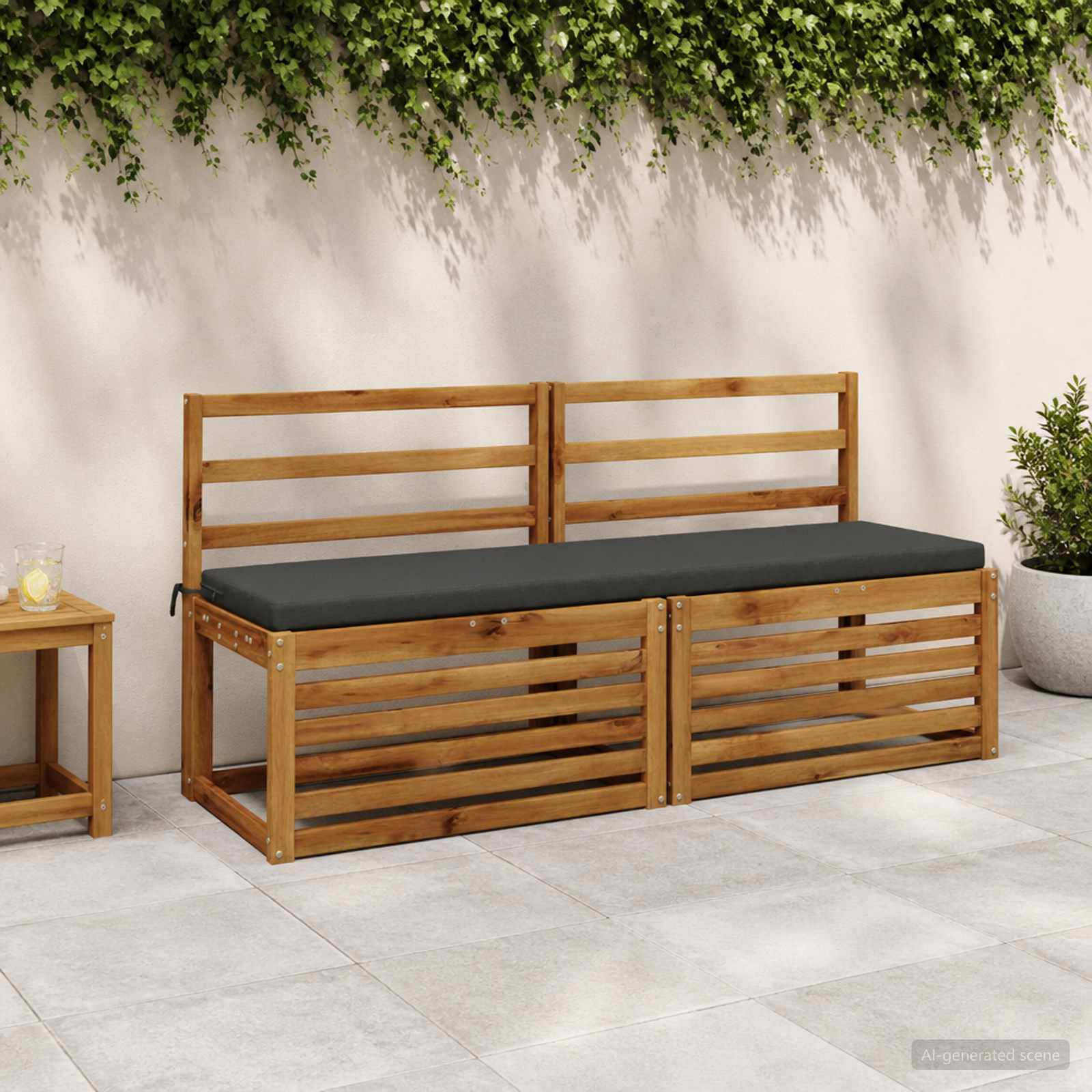 Cuscino per panchina SOEST 100% Poliestere Antracite