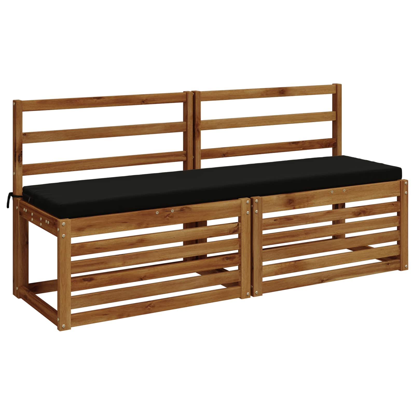 Cuscino per panchina SOEST 100% Poliestere Nero 150 x 40 x 5 cm