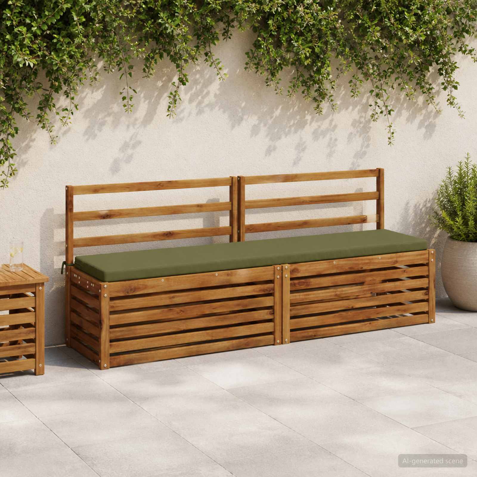 Cuscino per panchina SOEST 100% Poliestere Verde Oliva