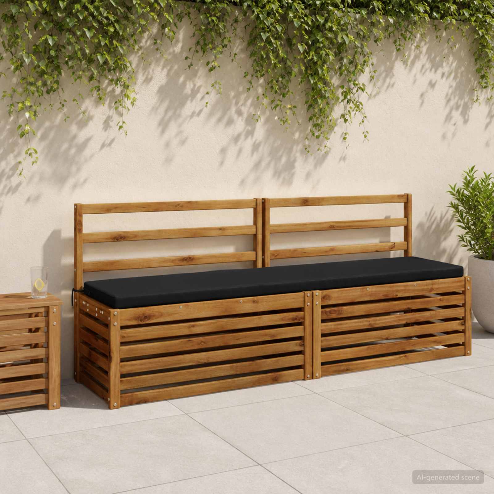 Cuscino per panchina SOEST 100% Poliestere Blu Scuro