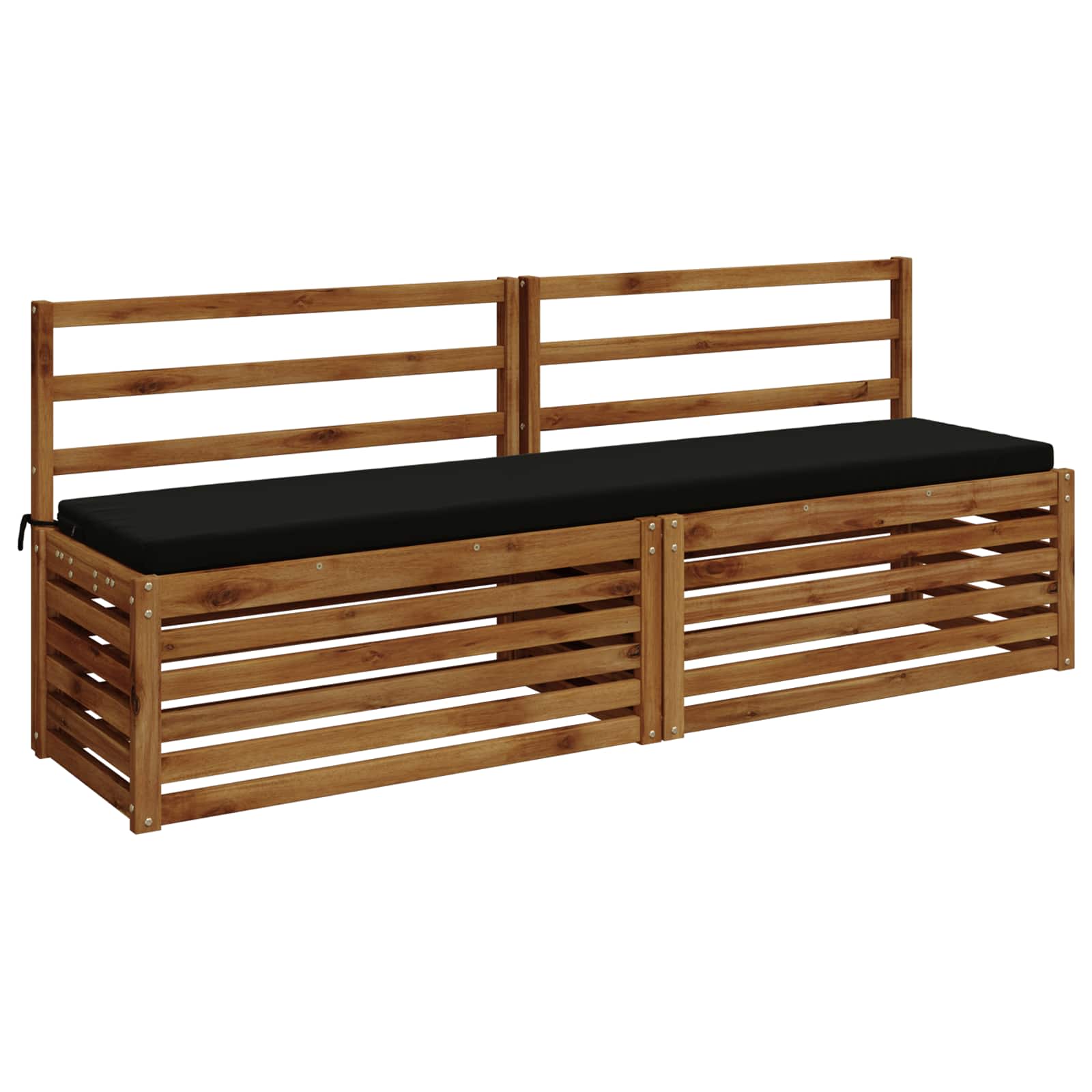 Cuscino per panchina SOEST 100% Poliestere Nero 170 x 40 x 5 cm