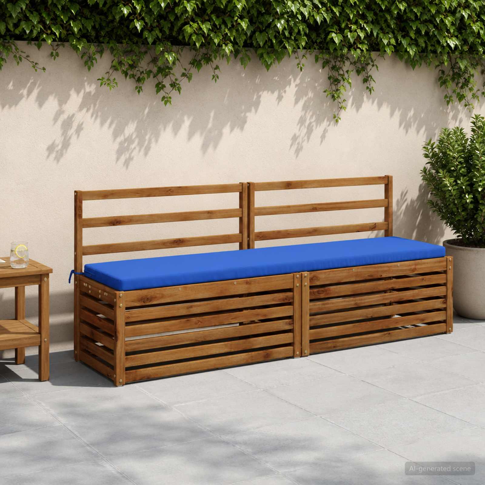 Cuscino per panchina SOEST 100% Poliestere Blu Reale