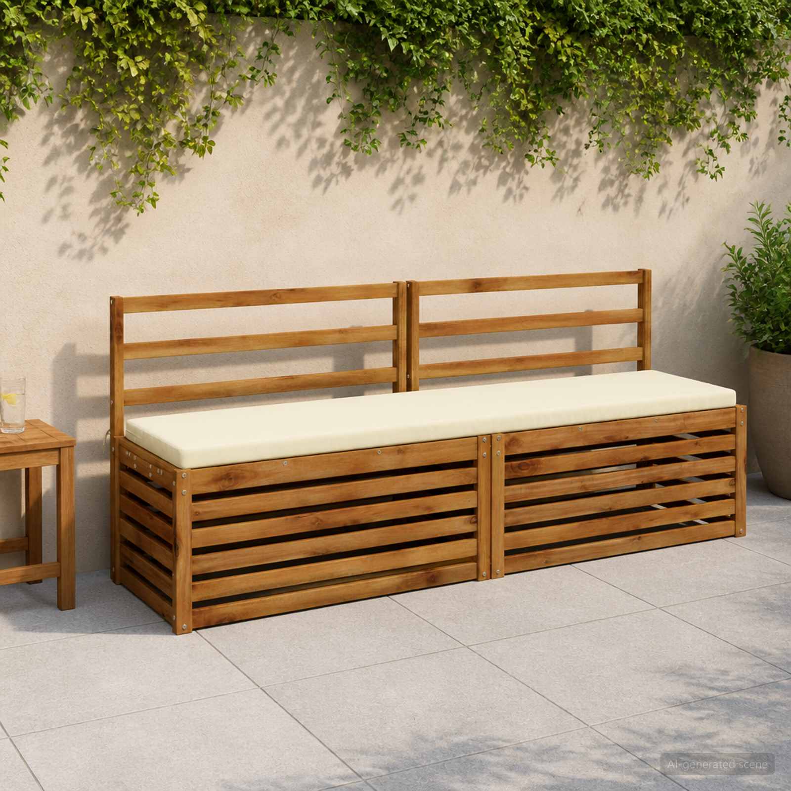 Cuscino per panchina SOEST 100% Poliestere Crema