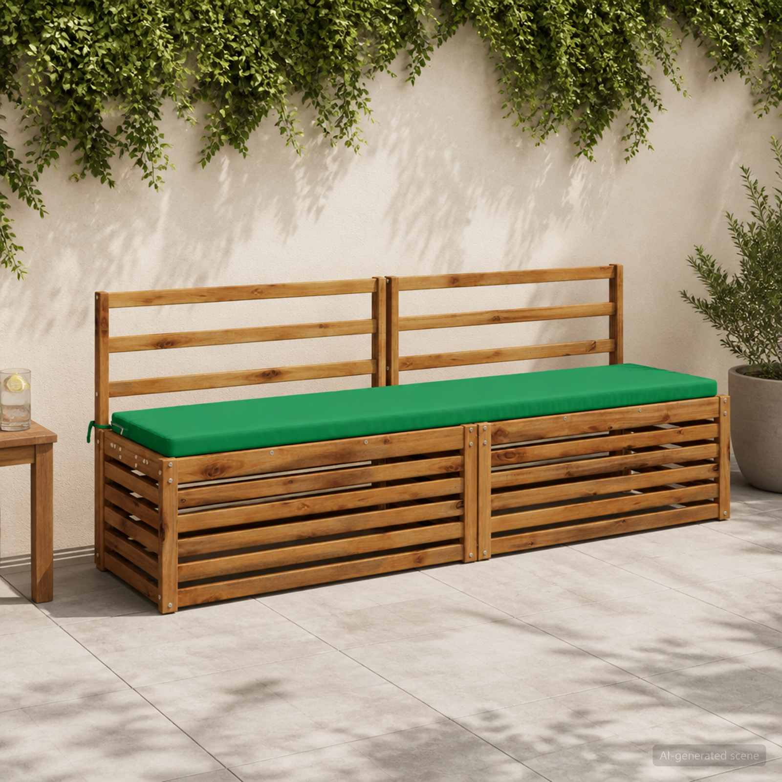 Cuscini per Panchina a 2 Pezzi SOEST 2 pz 100% Poliestere Verde