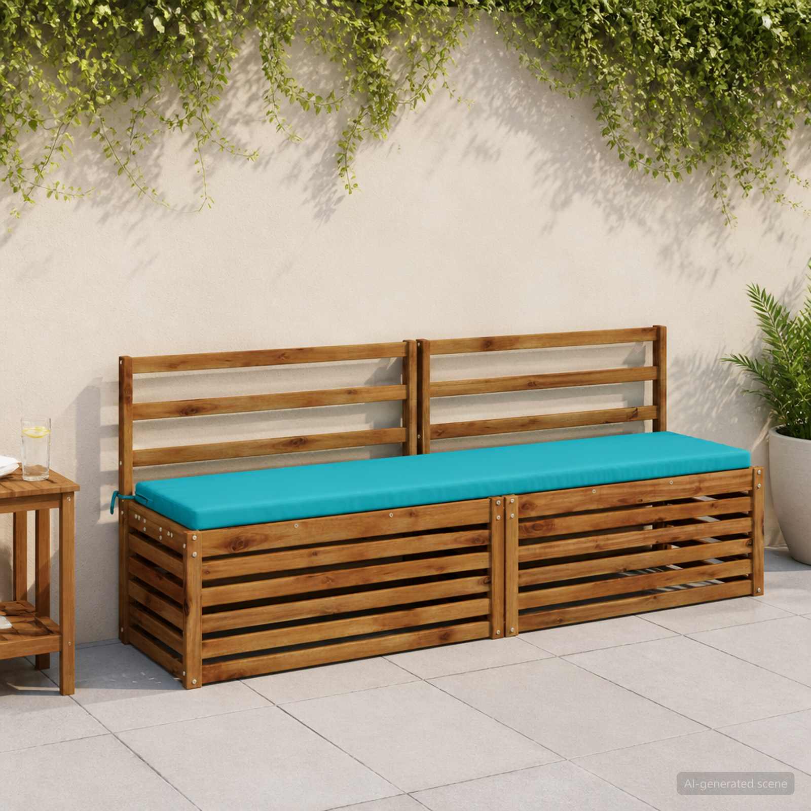 Cuscino per panchina SOEST 100% Poliestere Turchese
