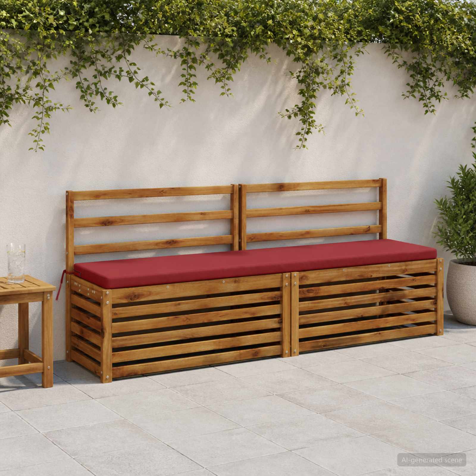 Cuscino per panchina SOEST 100% Poliestere Rosso