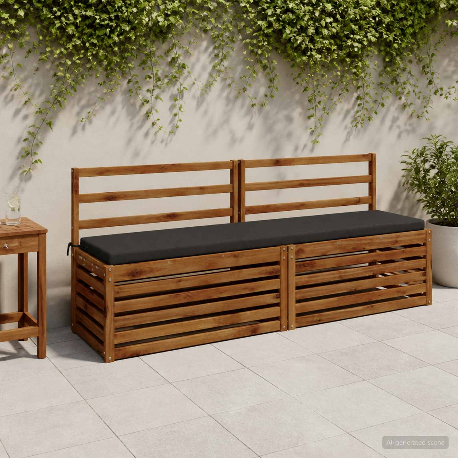 Cuscino per panchina SOEST 100% Poliestere Antracite