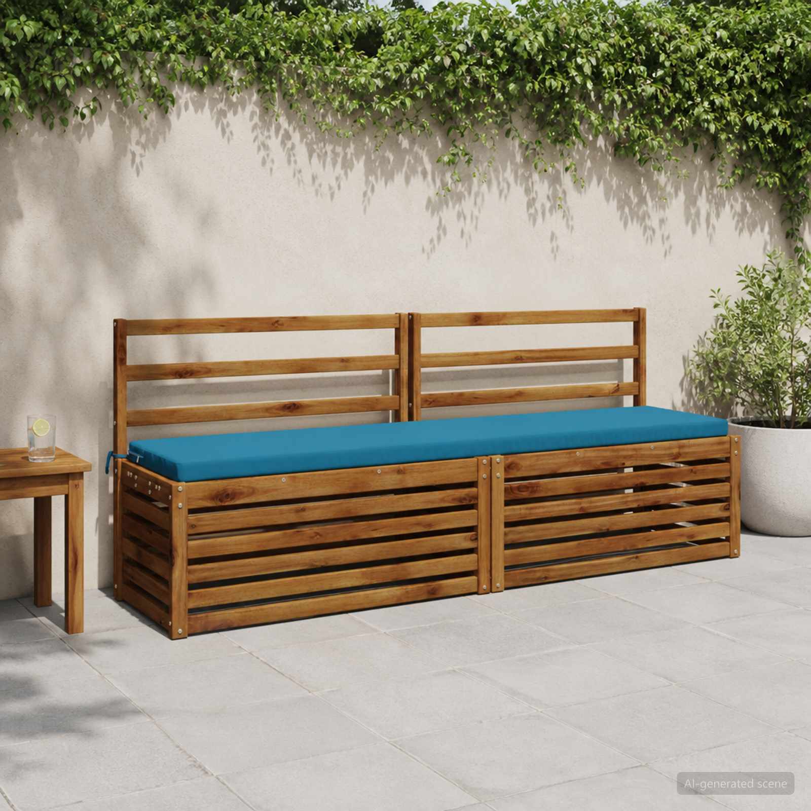 Cuscino per panchina SOEST 100% Poliestere Azzurro