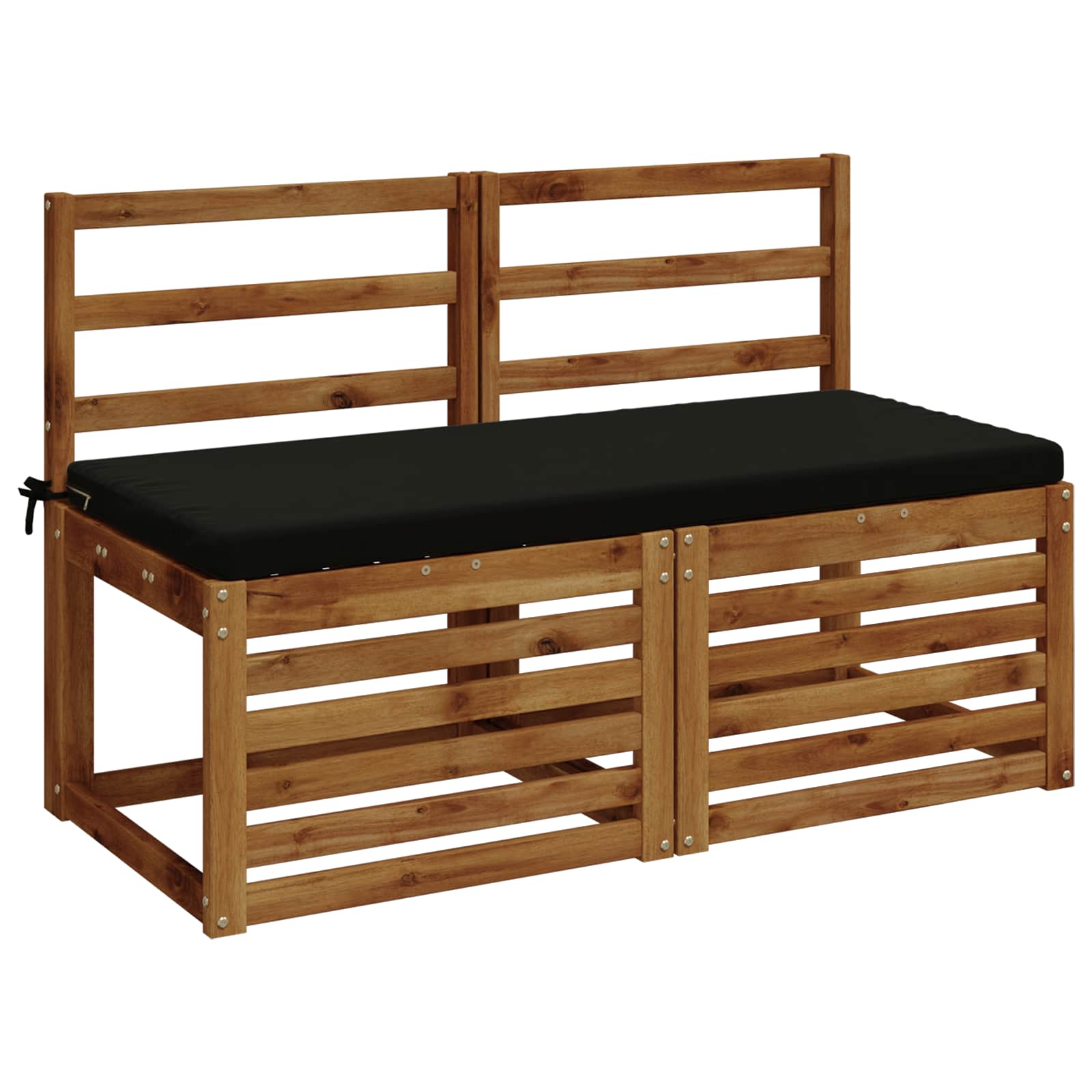 Cuscino per panchina SOEST 100% Poliestere Nero 110 x 50 x 5 cm