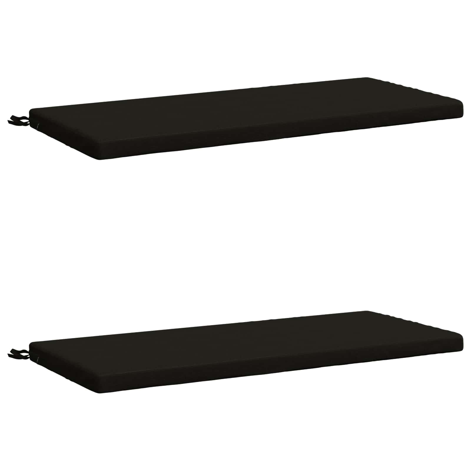 Cuscini per Panchina a 2 Pezzi SOEST 2 pz 100% Poliestere Nero