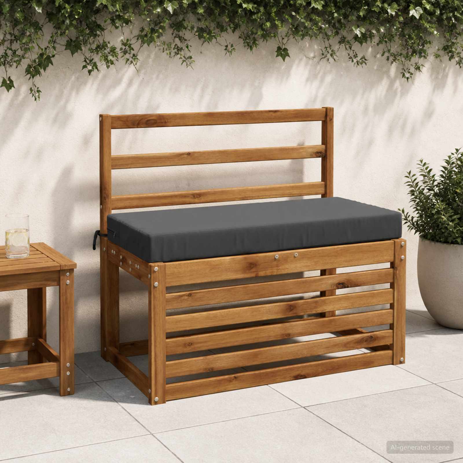 Cuscino per panchina SOEST 100% Poliestere Antracite