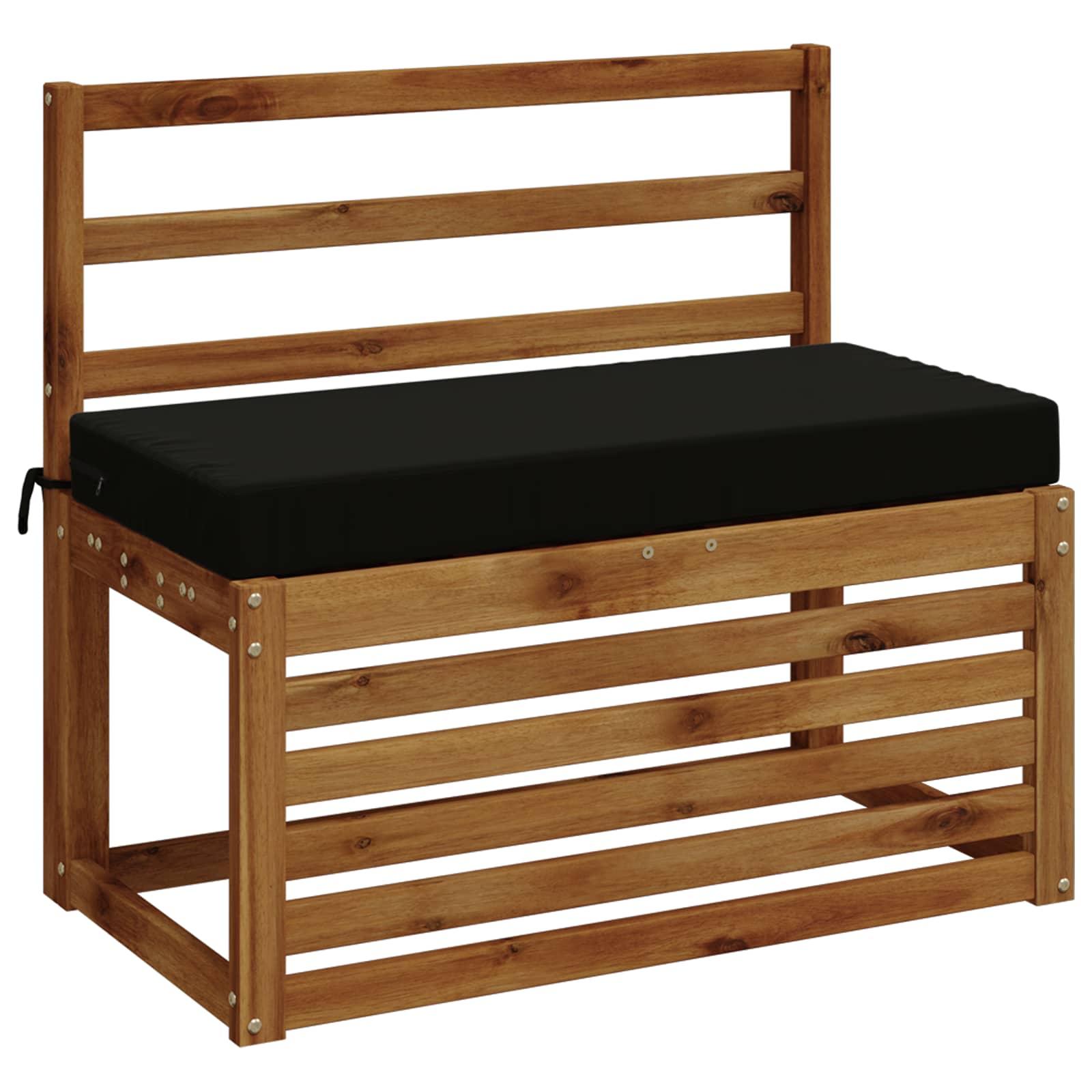 Cuscino per panchina SOEST 100% Poliestere Nero 60 x 40 x 8 cm