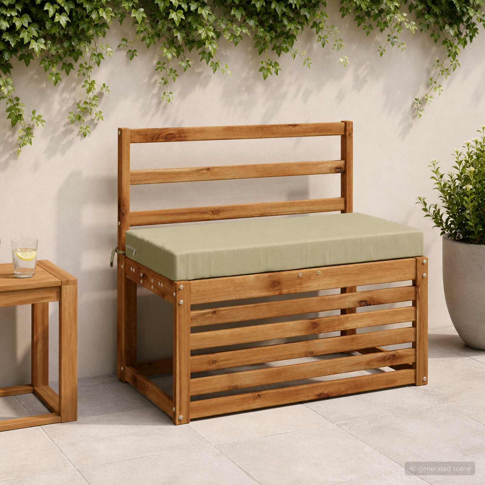 Cuscino per panchina SOEST 100% Poliestere Verde chiaro