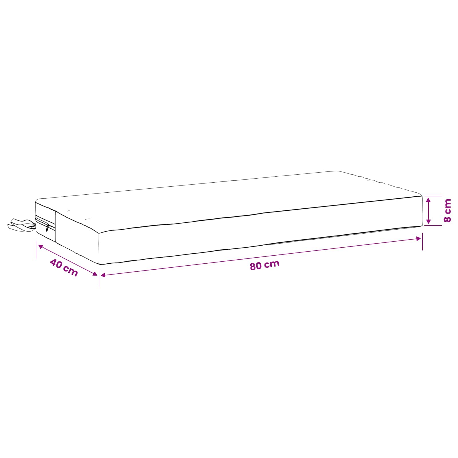 Cuscino per panchina SOEST 100% Poliestere Azzurro