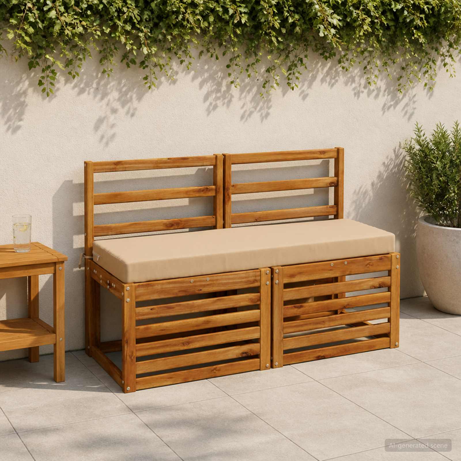 Cuscino per panchina SOEST 100% Poliestere Sabbia