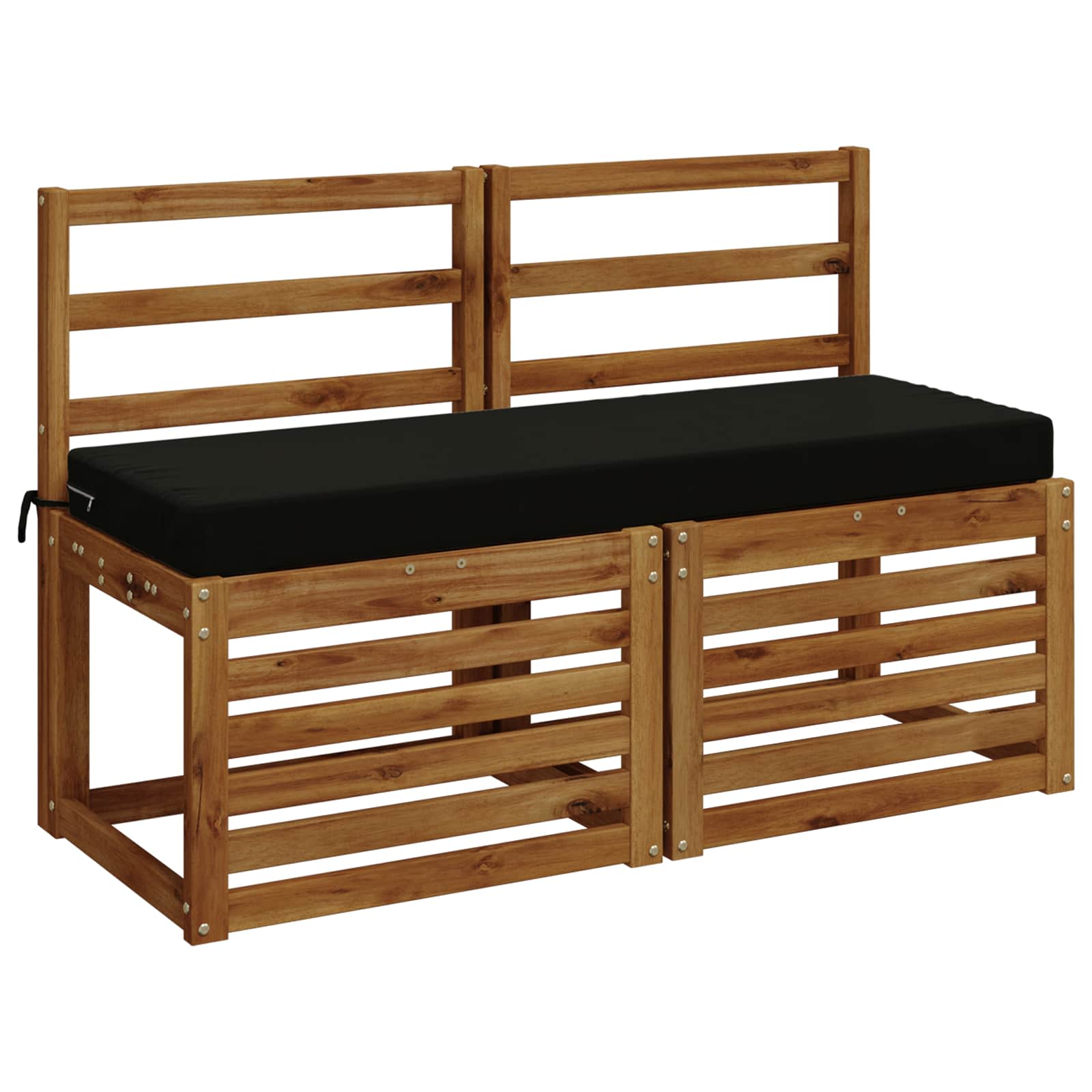 Cuscino per panchina SOEST 100% Poliestere Nero 110 x 40 x 8 cm