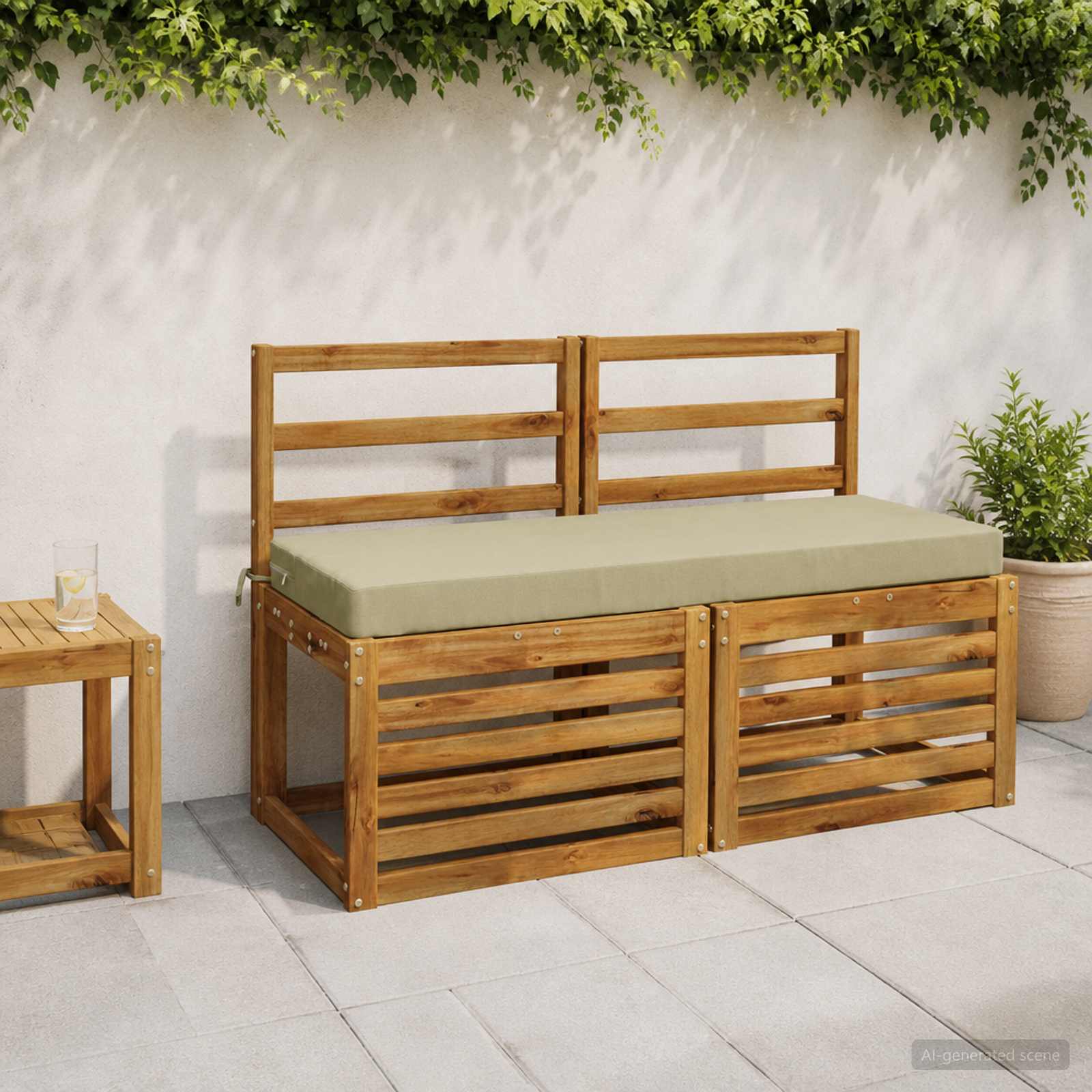Cuscino per panchina SOEST 100% Poliestere Verde chiaro