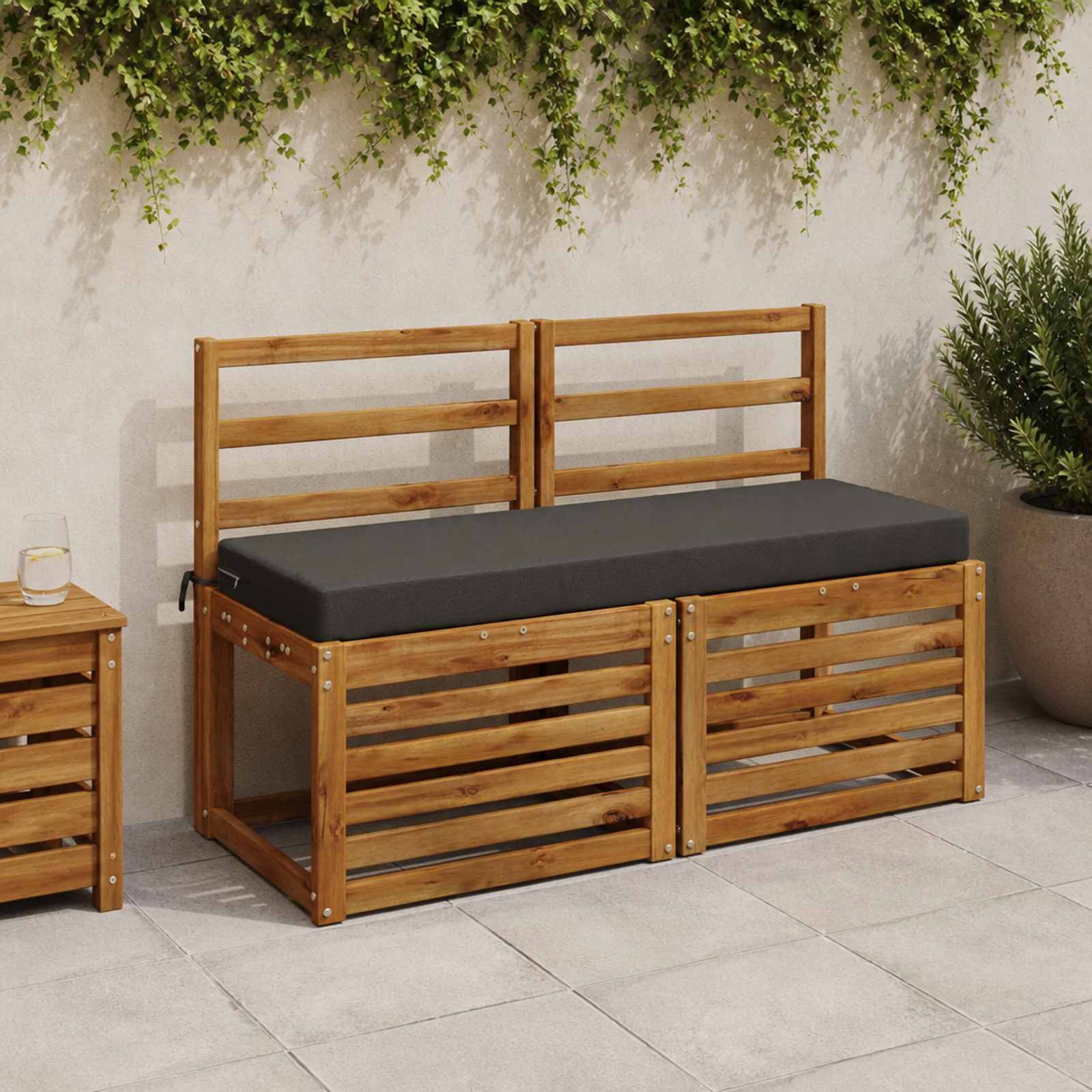 Cuscino per panchina SOEST 100% Poliestere Antracite