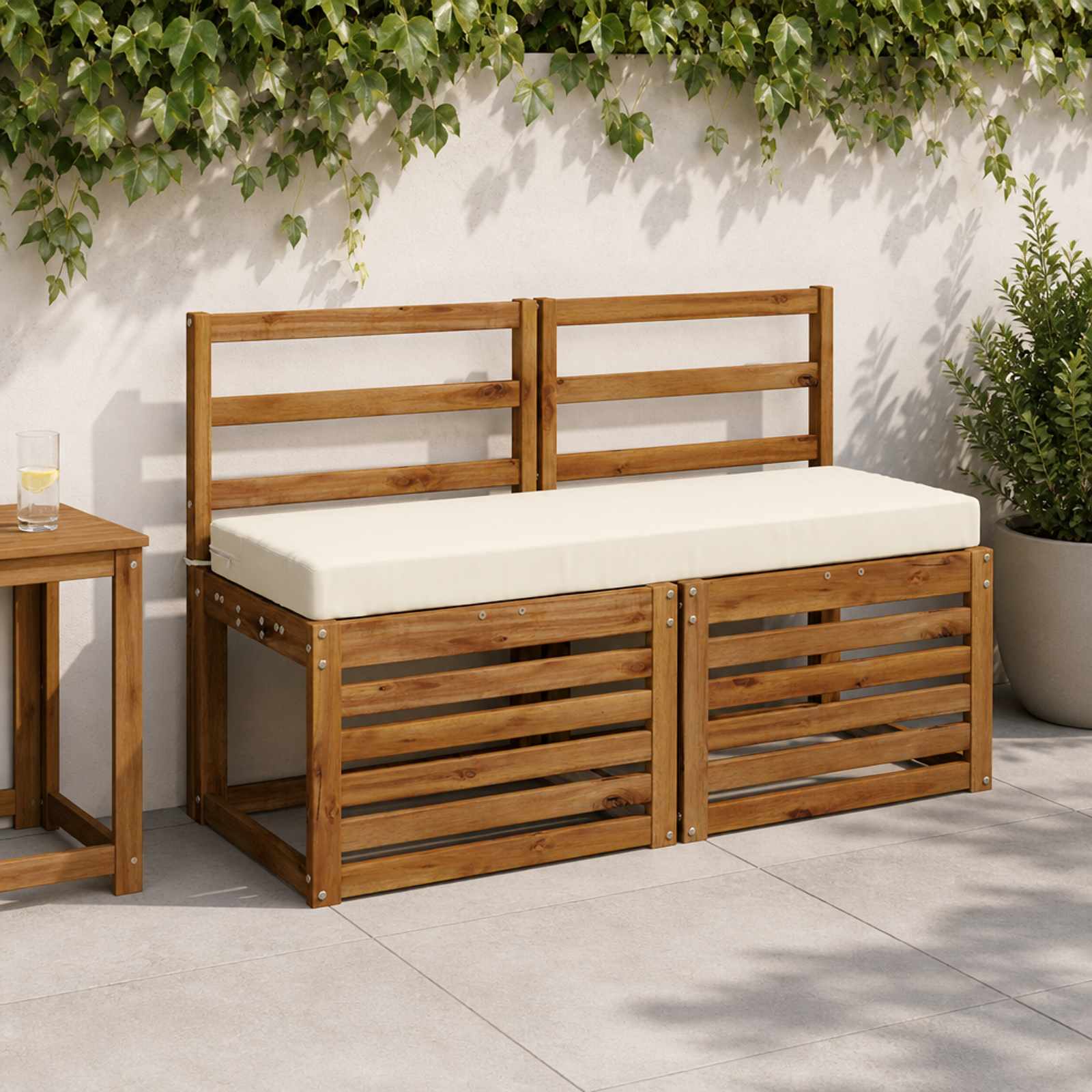 Cuscino per panchina SOEST 100% Poliestere Crema