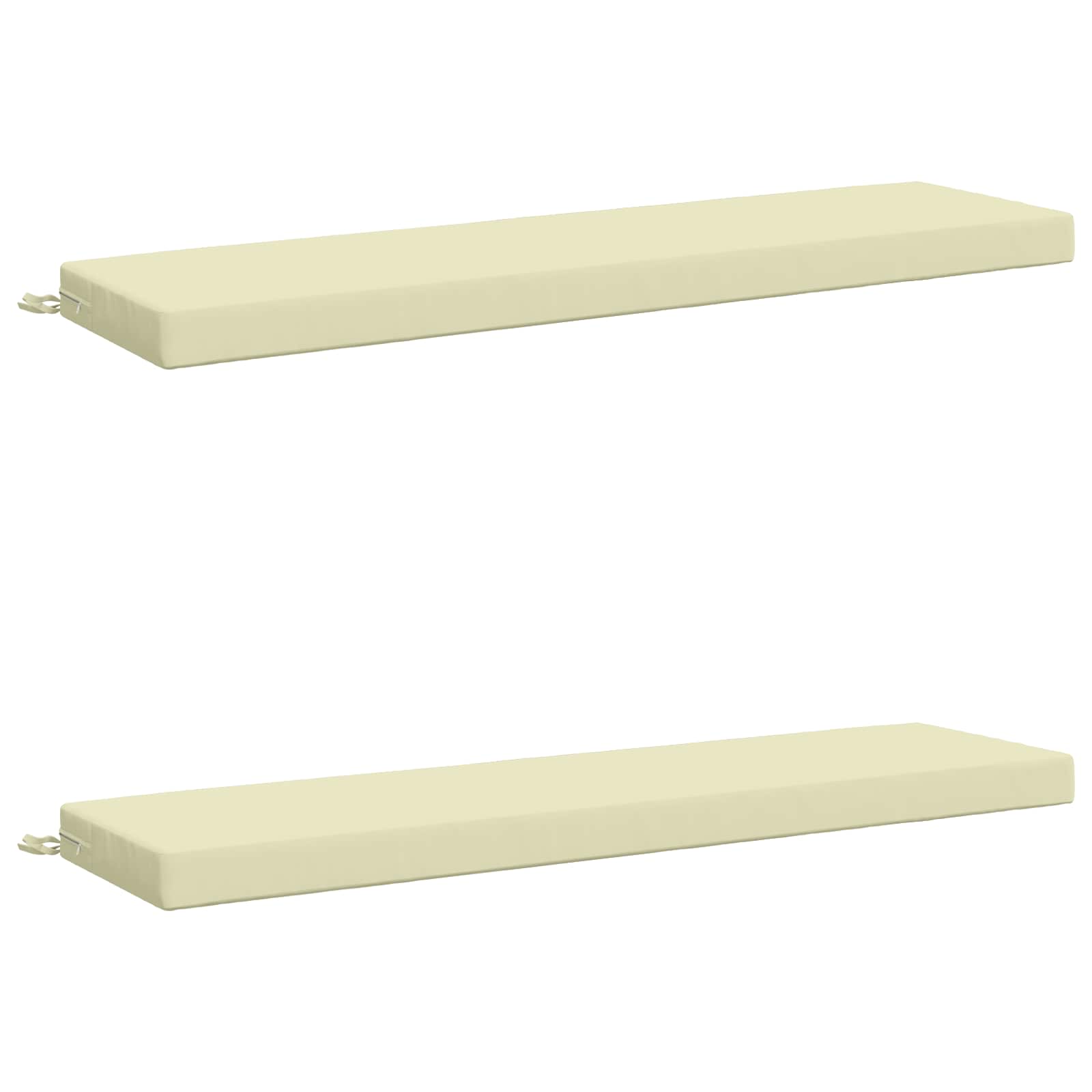 Cuscini per Panchina a 2 Pezzi SOEST 2 pz 100% Poliestere Crema