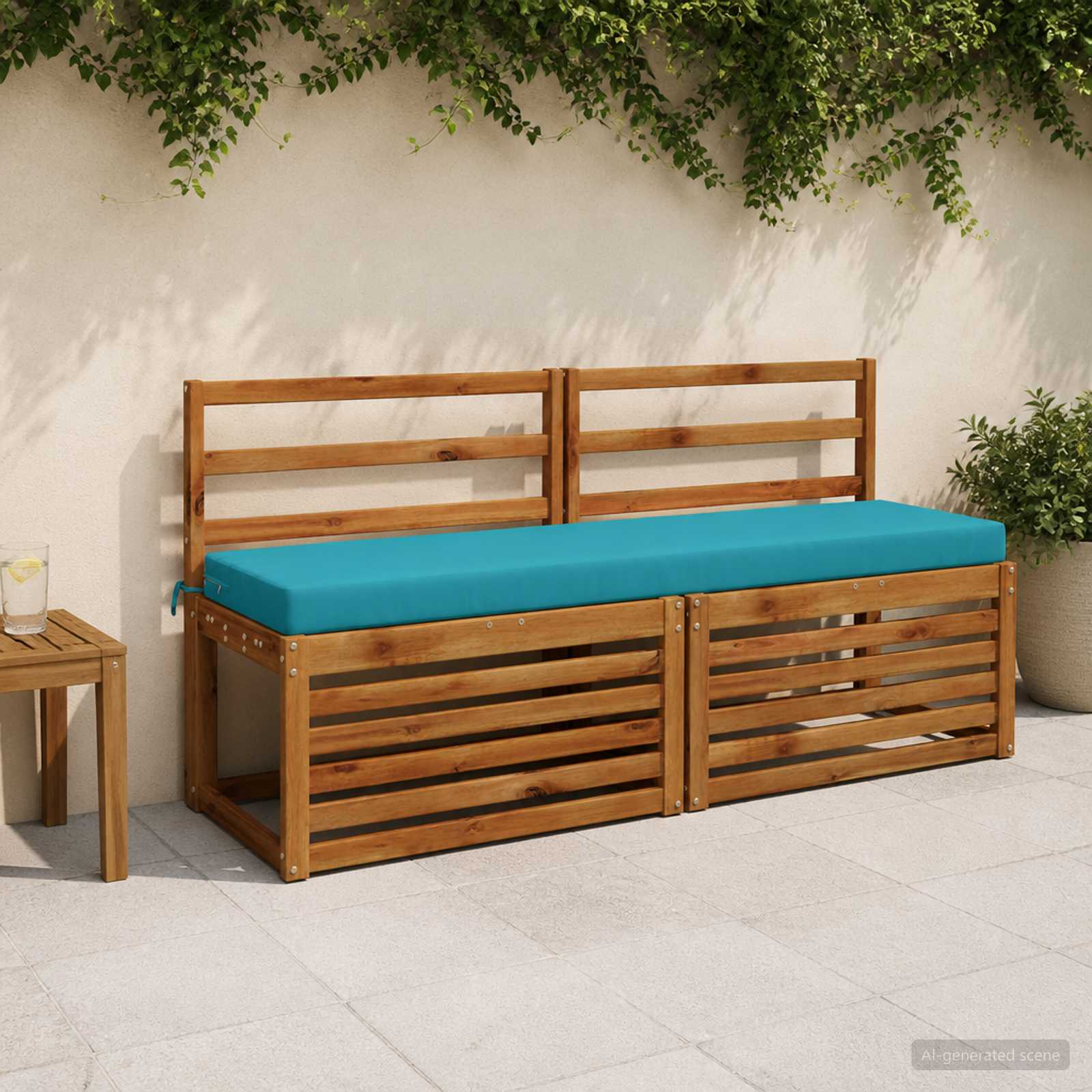 Cuscino per panchina SOEST 100% Poliestere Turchese