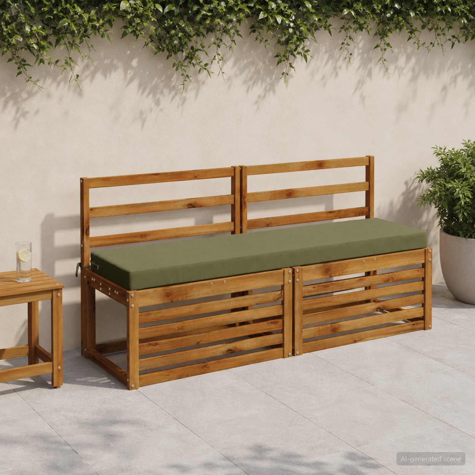 Cuscino per panchina SOEST 100% Poliestere Verde Oliva