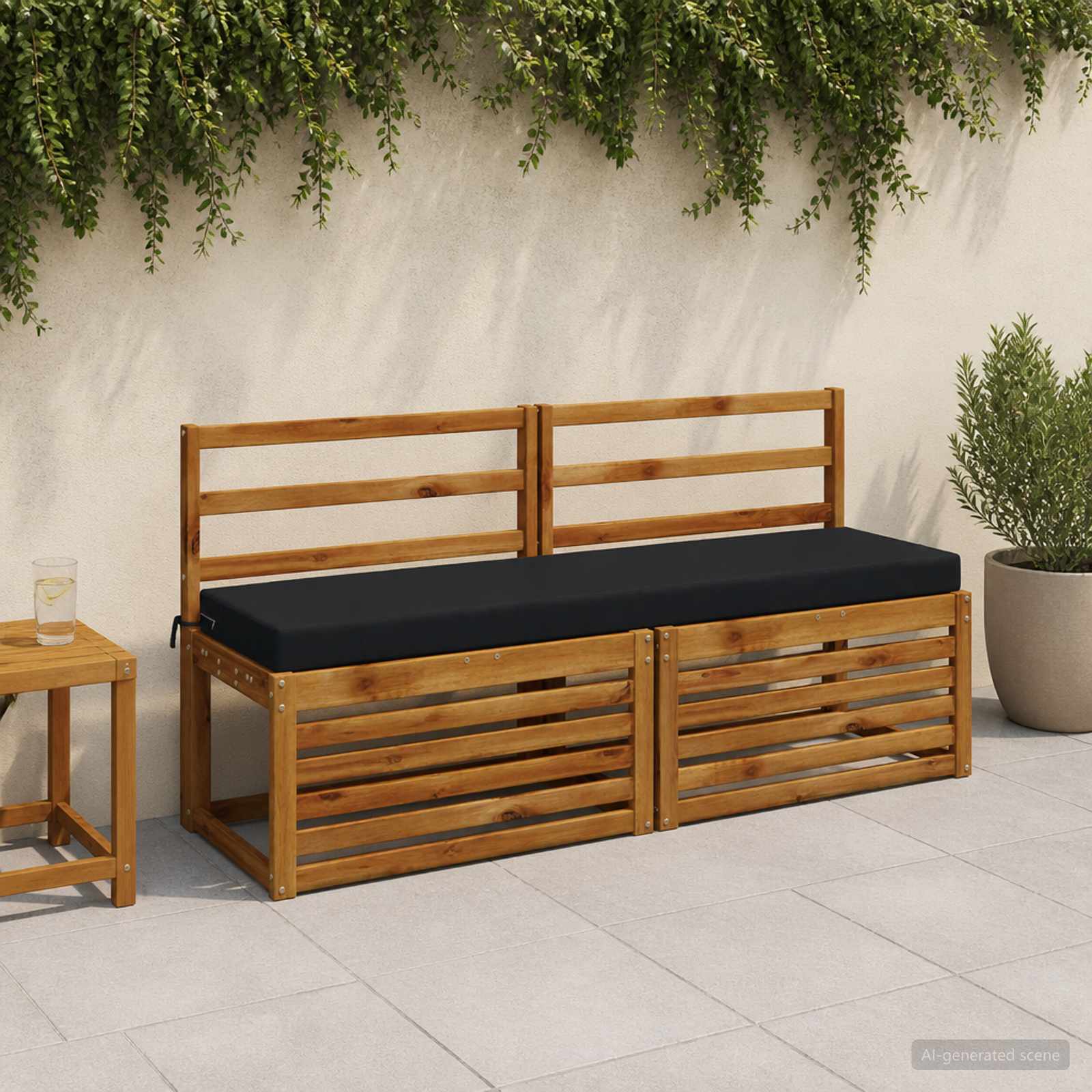 Cuscino per panchina SOEST 100% Poliestere Blu Scuro