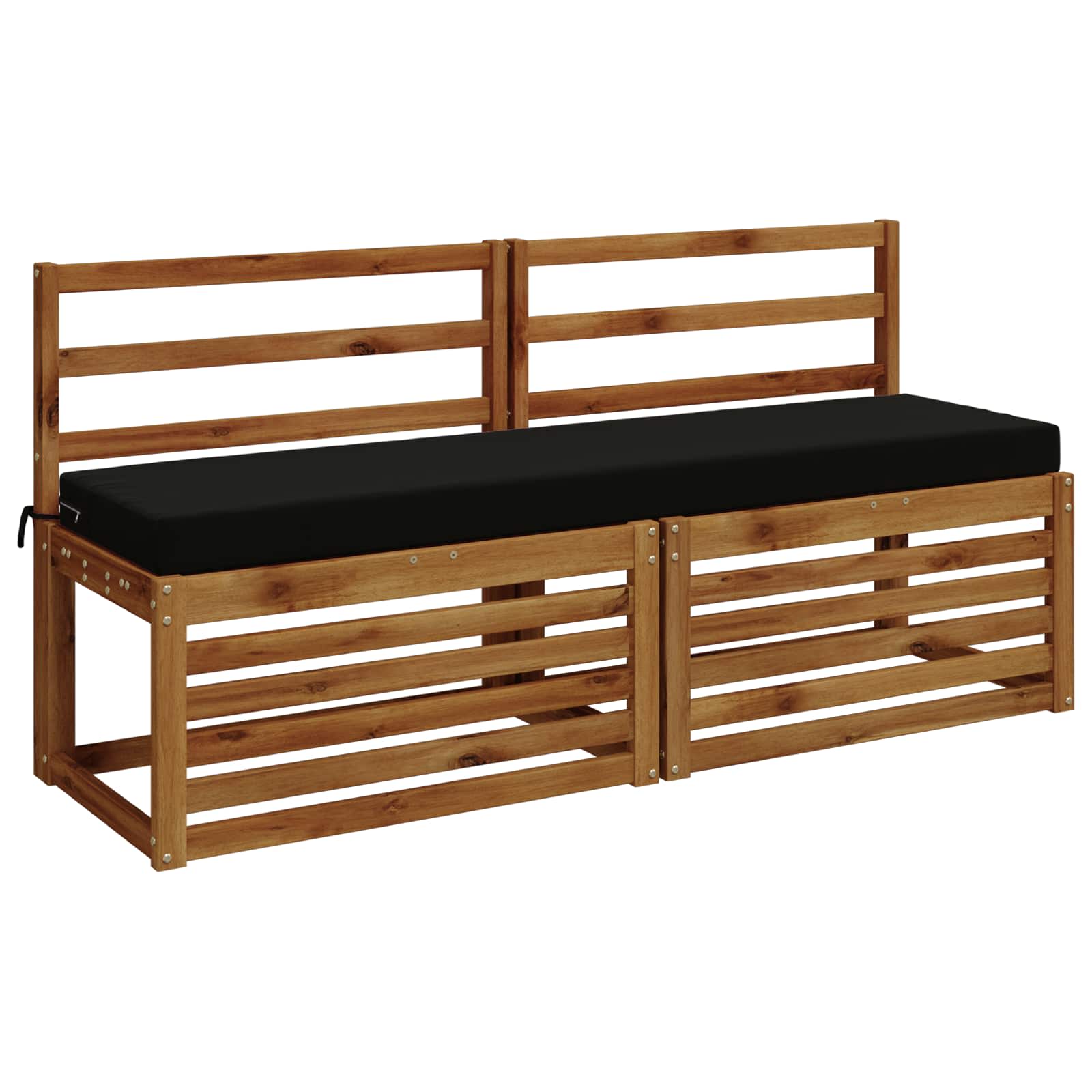 Cuscino per panchina SOEST 100% Poliestere Nero 150 x 40 x 8 cm