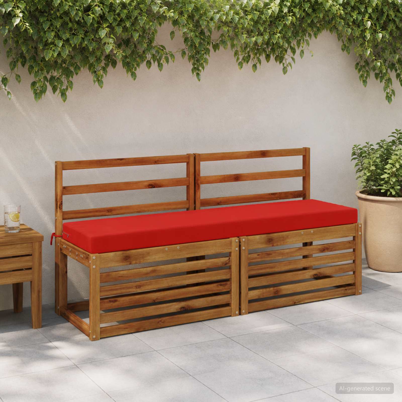 Cuscino per panchina SOEST 100% Poliestere Rosso