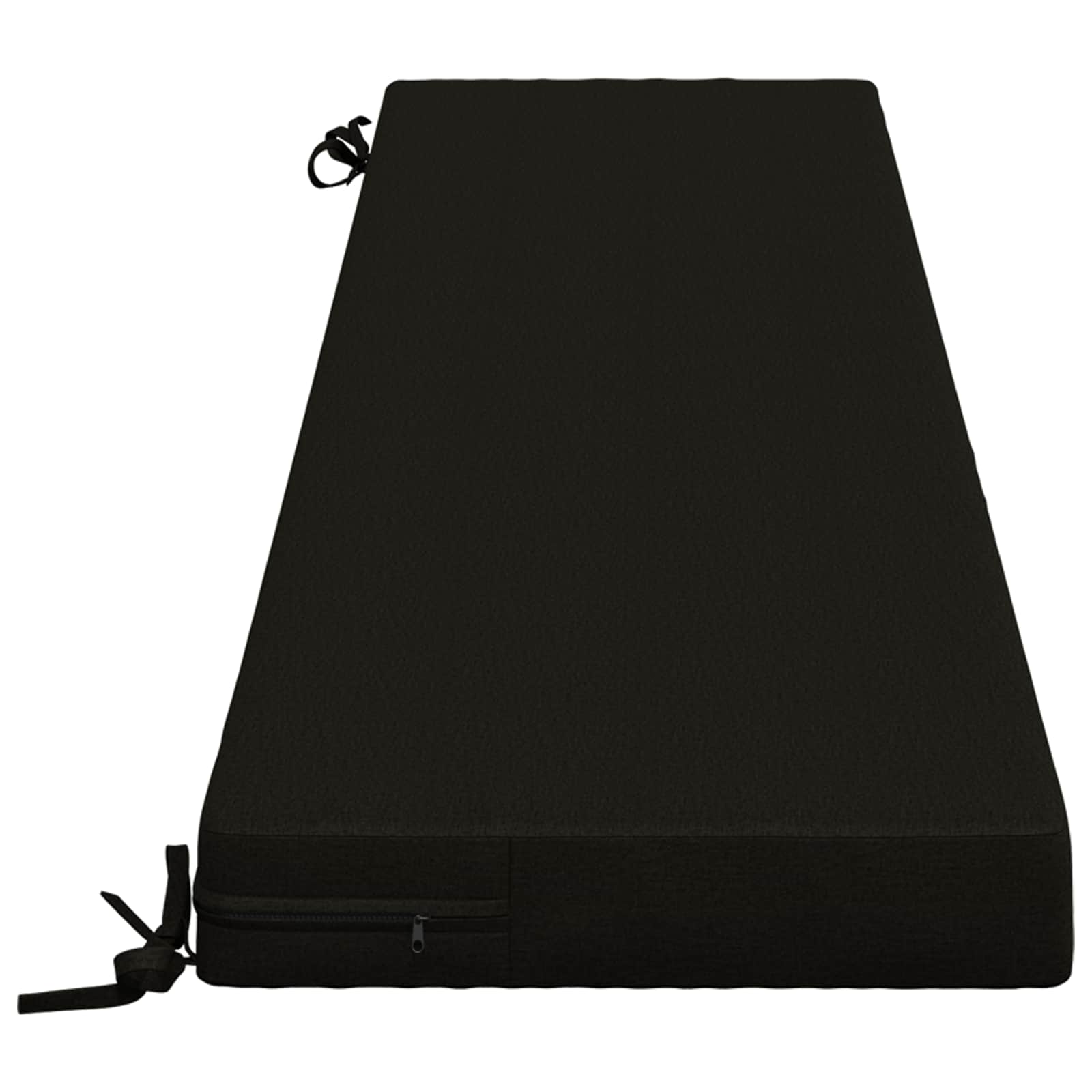 Cuscino per panchina SOEST 100% Poliestere Nero 170 x 40 x 8 cm