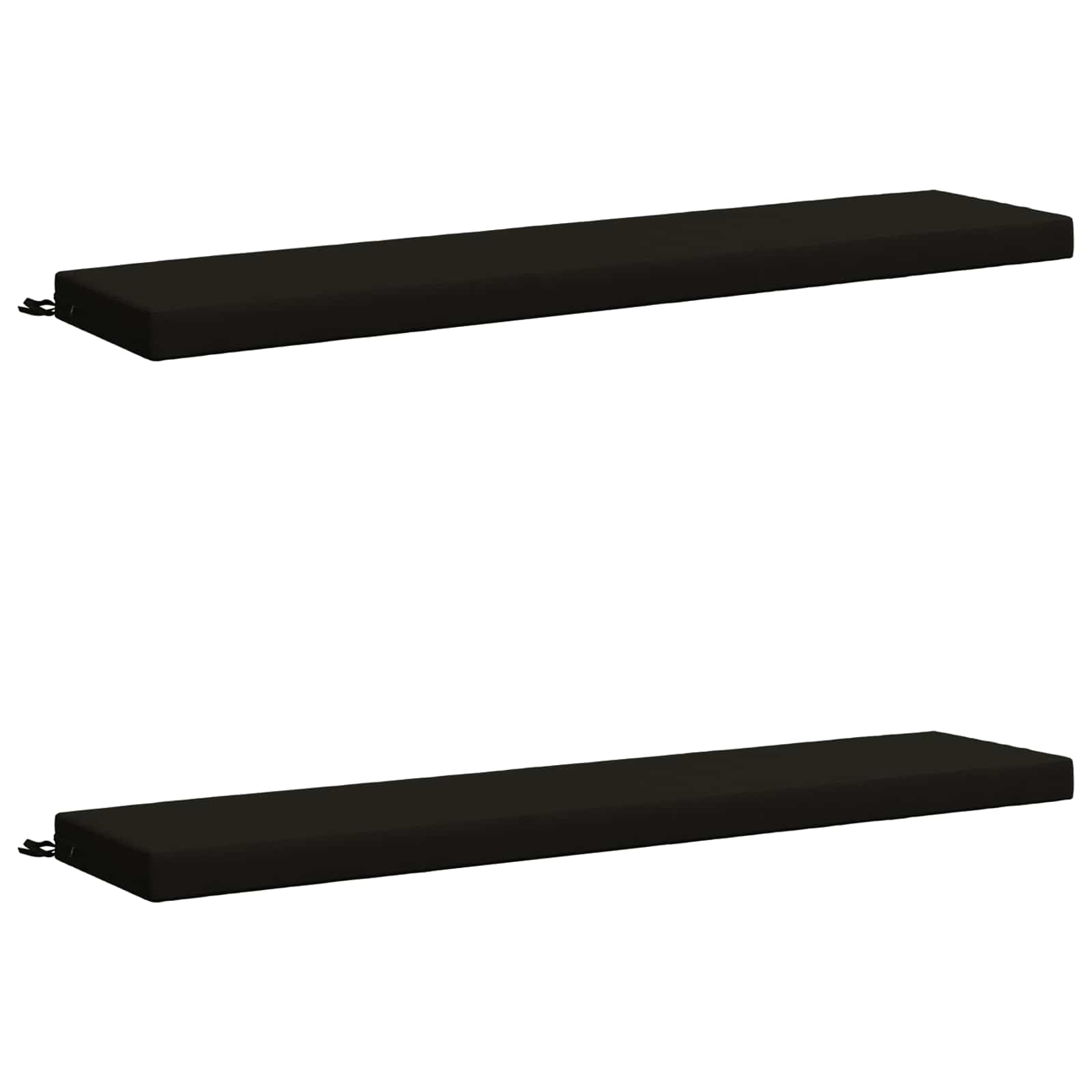Cuscini per Panchina a 2 Pezzi SOEST 2 pz 100% Poliestere Nero