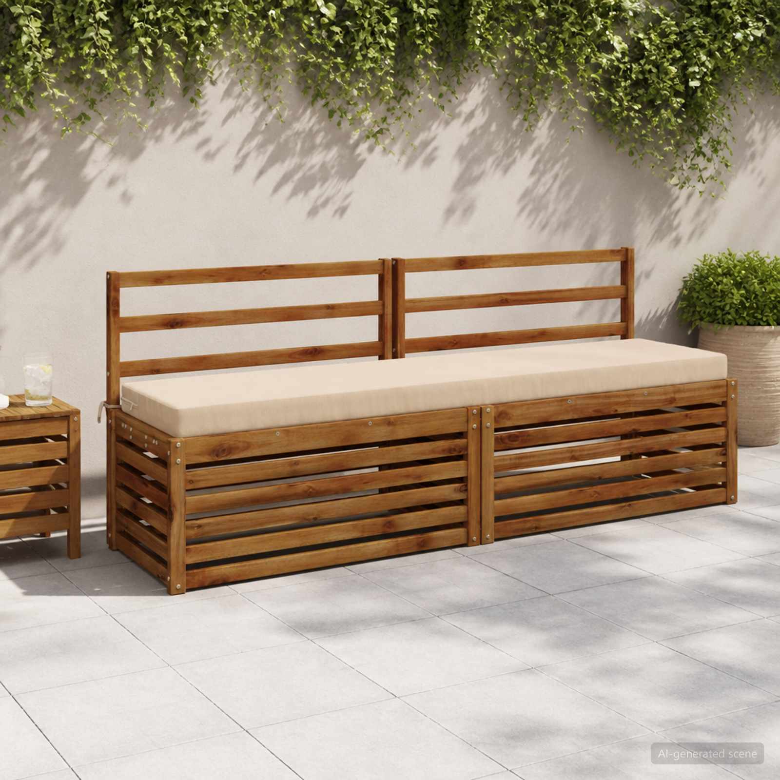 Cuscino per panchina SOEST 100% Poliestere Crema