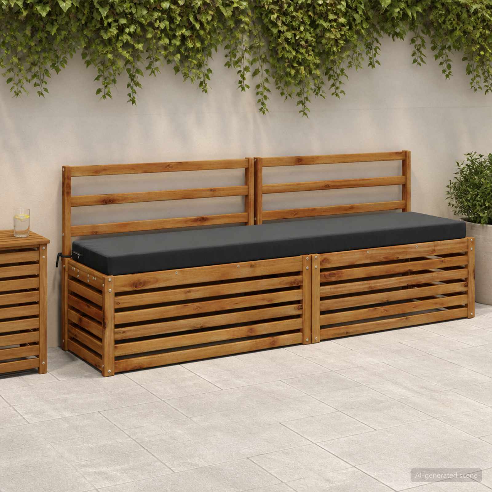 Cuscino per panchina SOEST 100% Poliestere Antracite