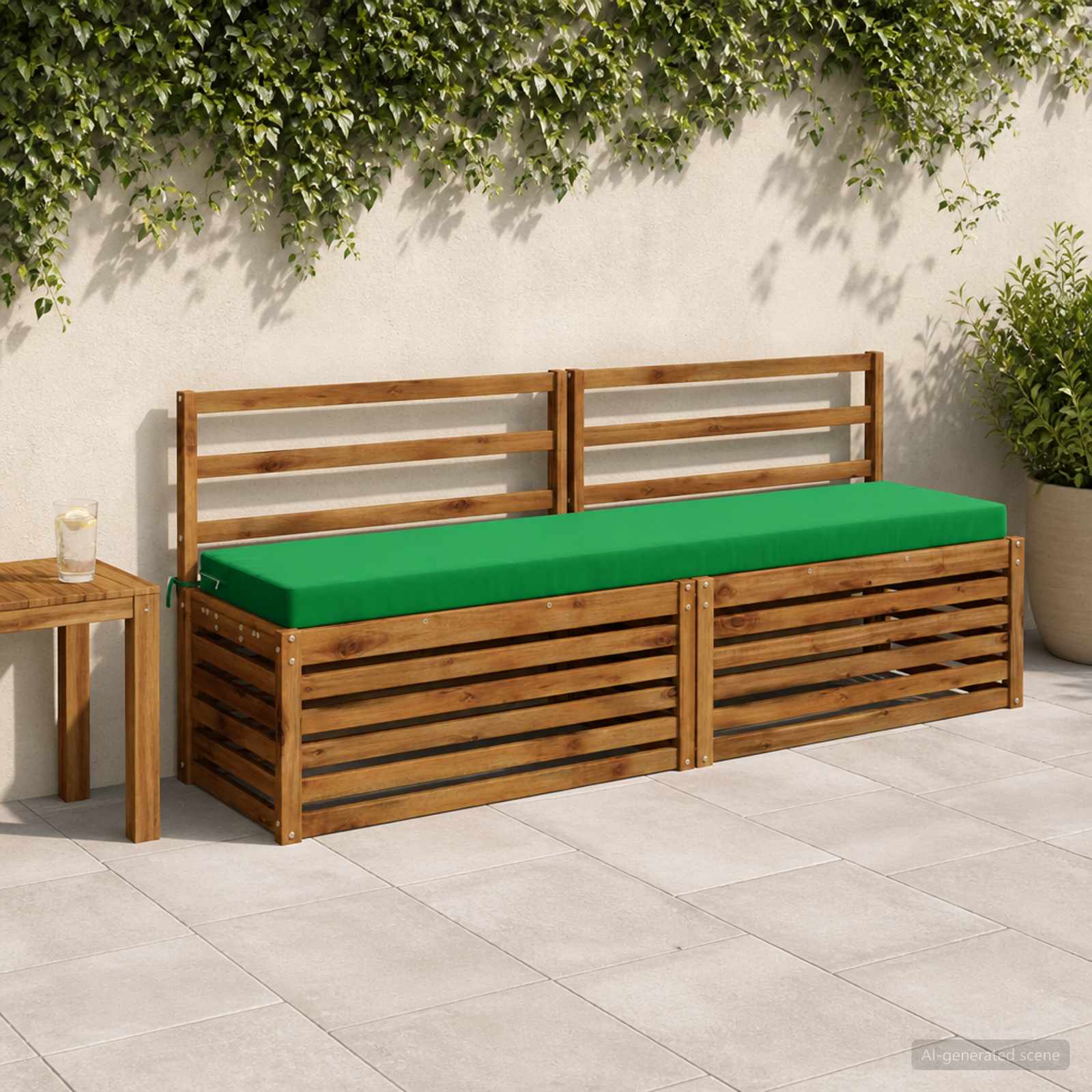 Cuscino per panchina SOEST 100% Poliestere Verde