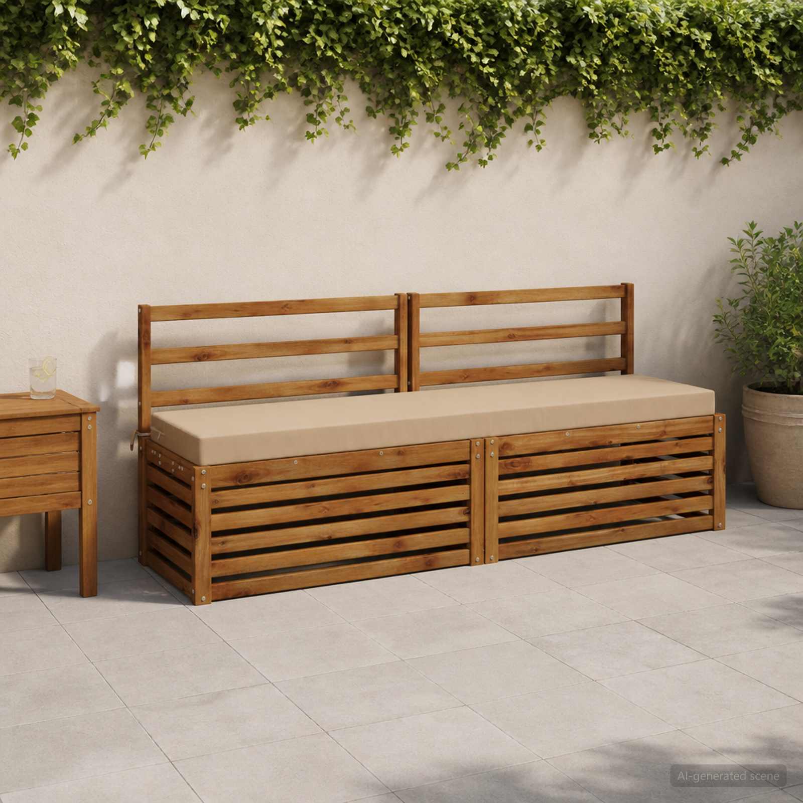 Cuscino per panchina SOEST 100% Poliestere Sabbia