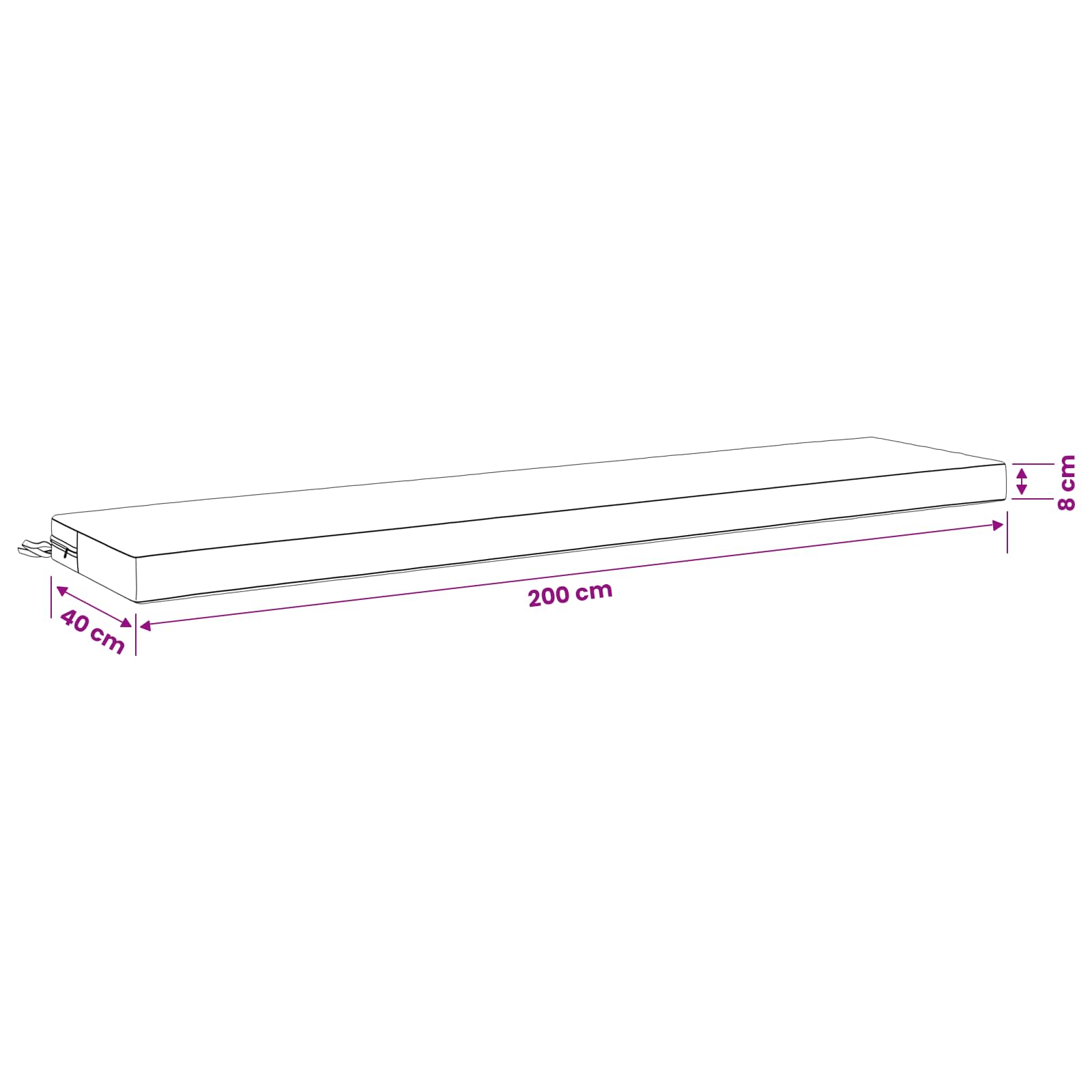 Cuscini per Panchina a 2 Pezzi SOEST 2 pz 100% Poliestere Crema