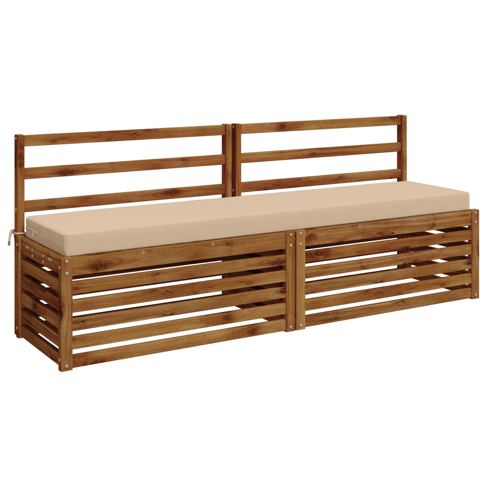 Cuscini per Panchina a 2 Pezzi SOEST 2 pz 100% Poliestere Crema