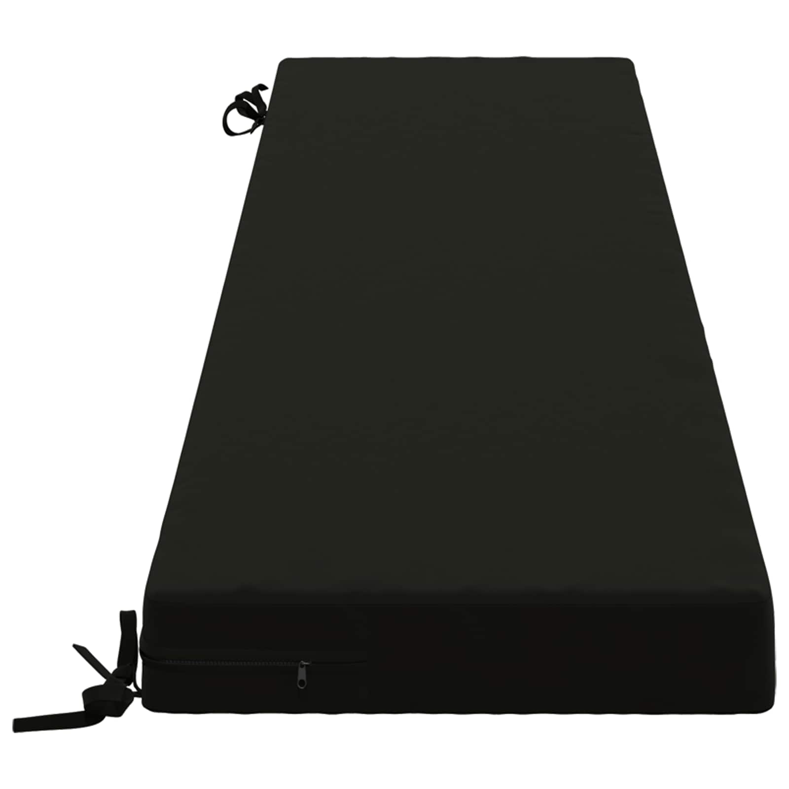 Cuscino per panchina SOEST 100% Poliestere Nero 200 x 40 x 8 cm
