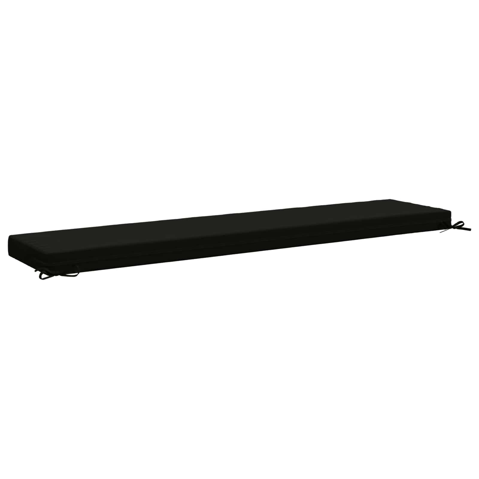Cuscino per panchina SOEST 100% Poliestere Nero 200 x 40 x 8 cm