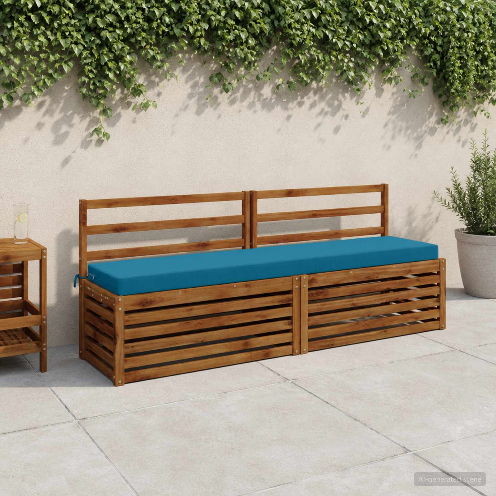 Cuscino per panchina SOEST 100% Poliestere Azzurro