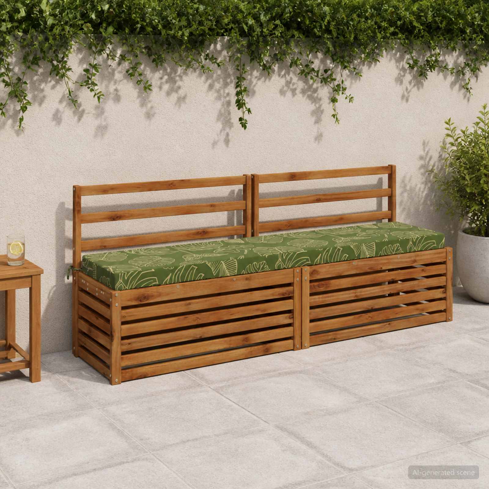Cuscino per panchina SOEST 100% Poliestere Design a foglia